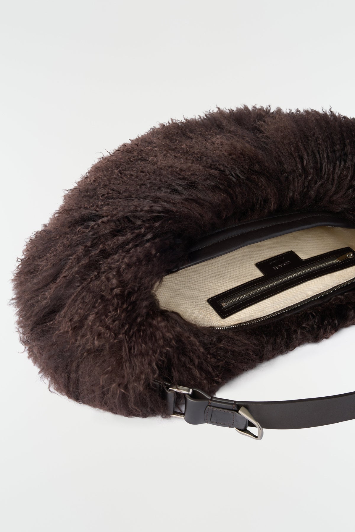 Lemaire | Quiver Clip Bag in Mongolian Lamb Leather