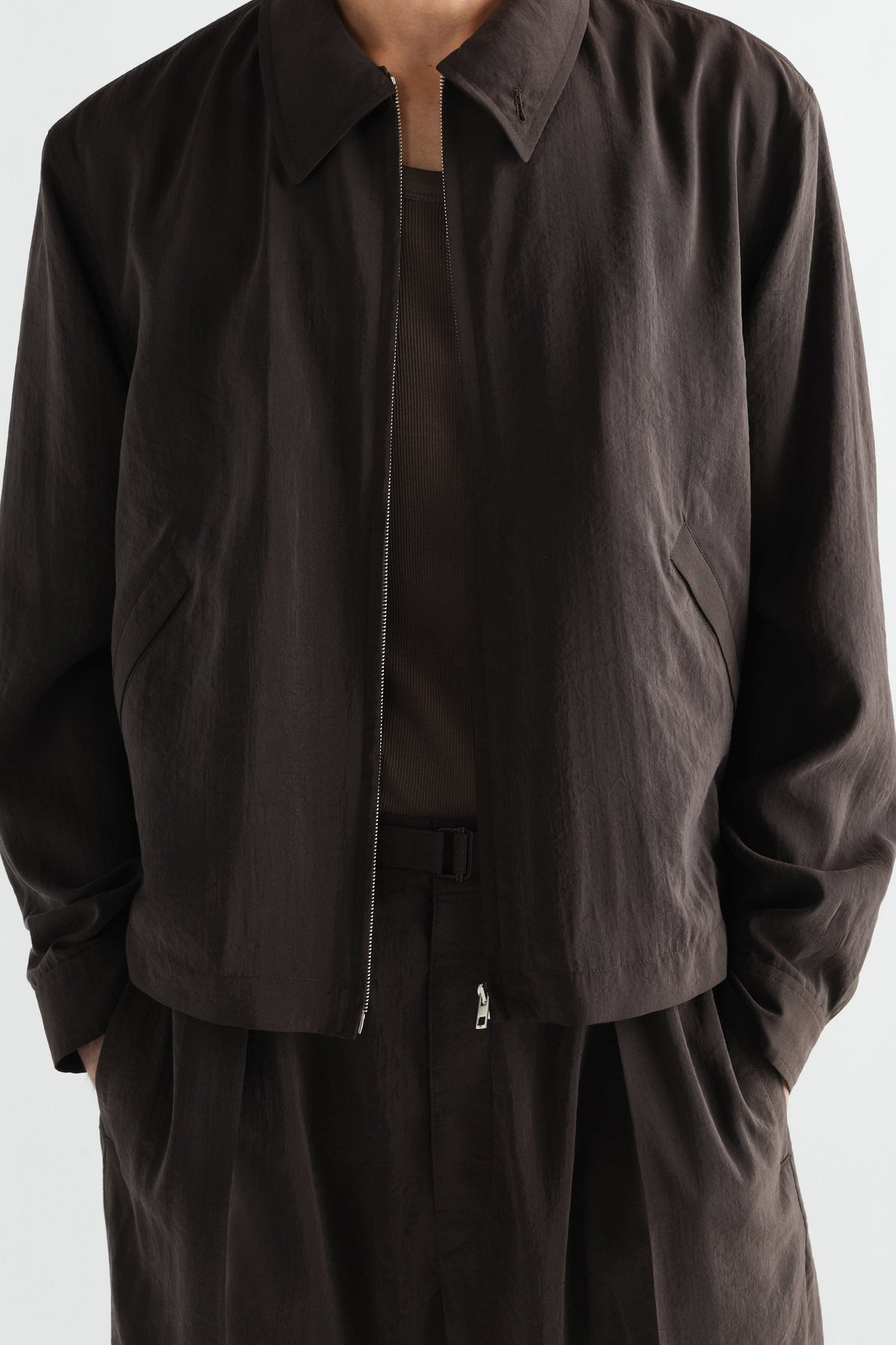 Lemaire | Light Zipped Blouson in Dry Silk