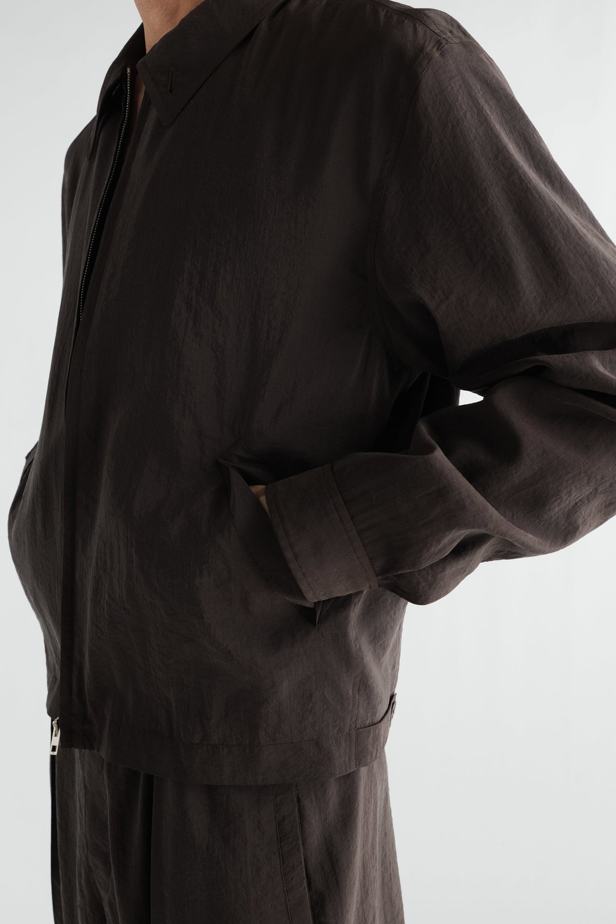 Lemaire | Light Zipped Blouson in Dry Silk