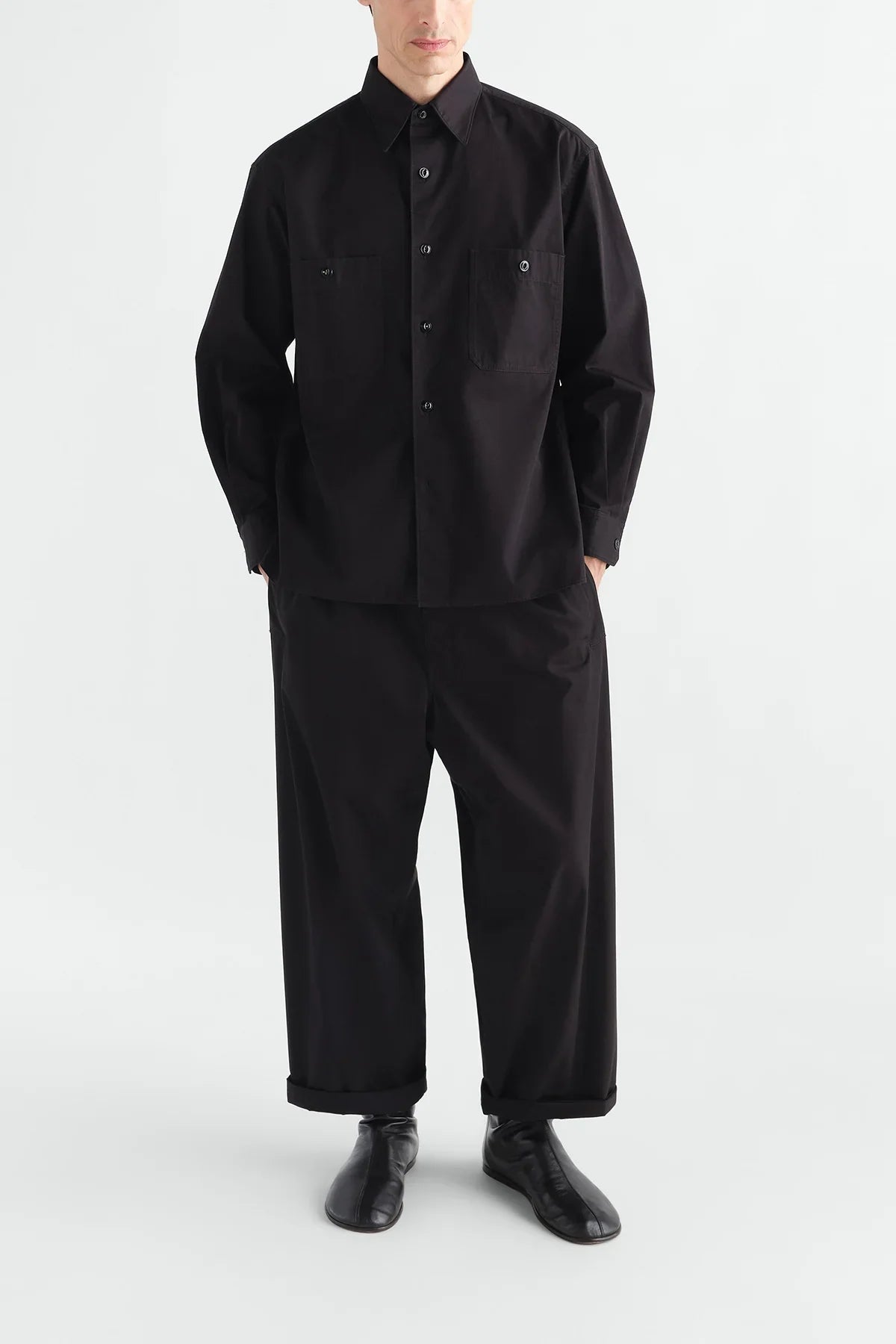 Lemaire | Two-Pocket Shirt in Light Cotton Twill