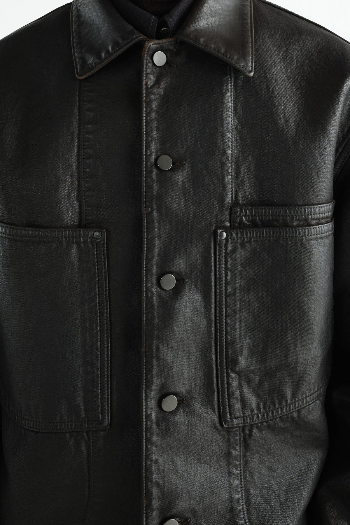Lemaire | Workwear Overshirt in Coated Denim