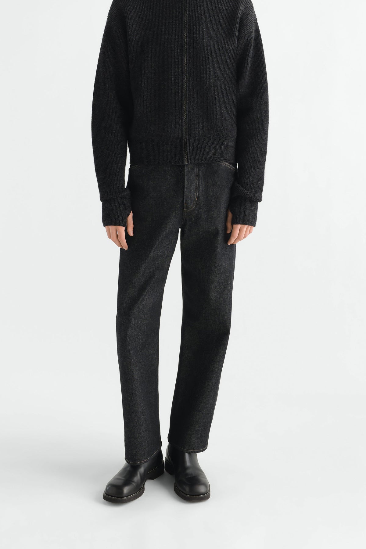 Lemaire | Zipped Cardigan in Virgin Wool