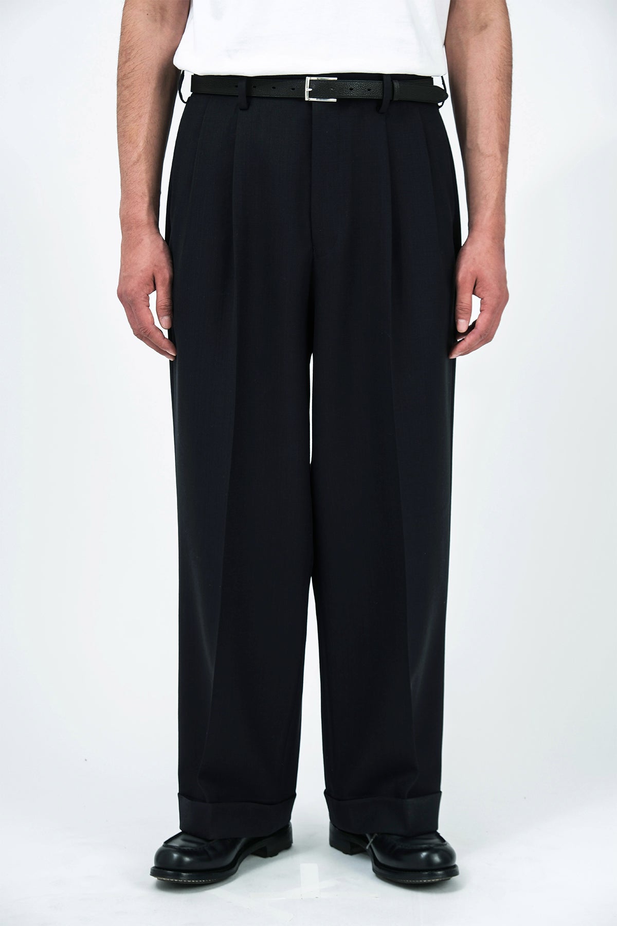 A.PRESSE | SLUB WOOL TAPERED TROUSERS