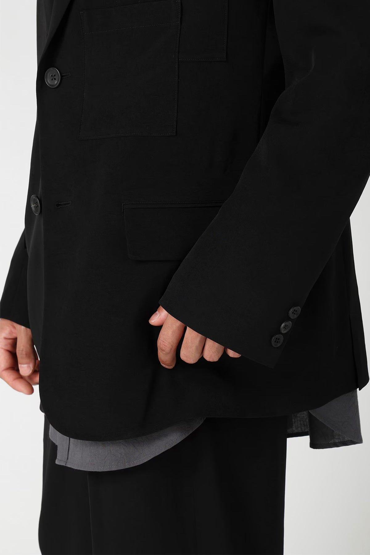 Y's | TA Tuxedo Layered-Pocket Jacket