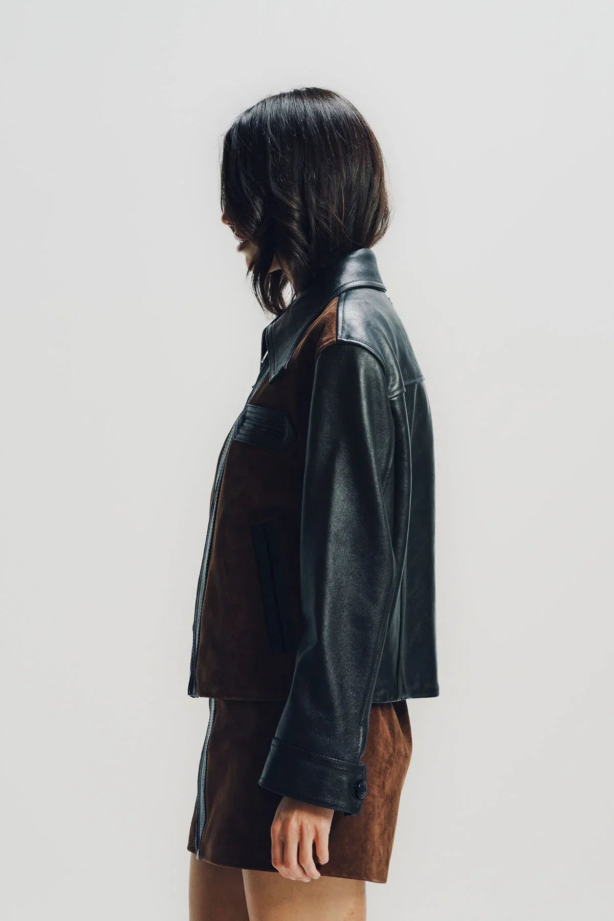 Marni | Black Leather Jacket With Crust Front