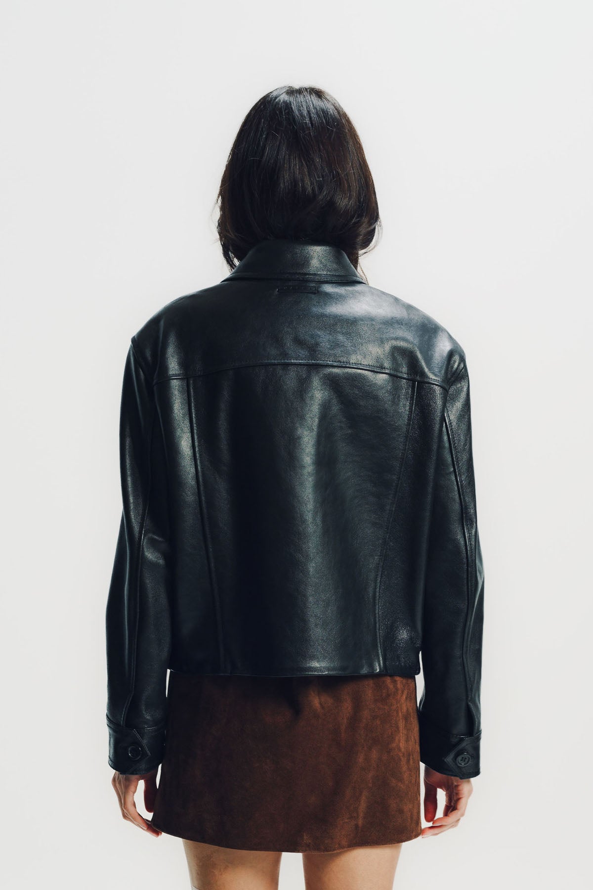 Marni | Black Leather Jacket With Crust Front