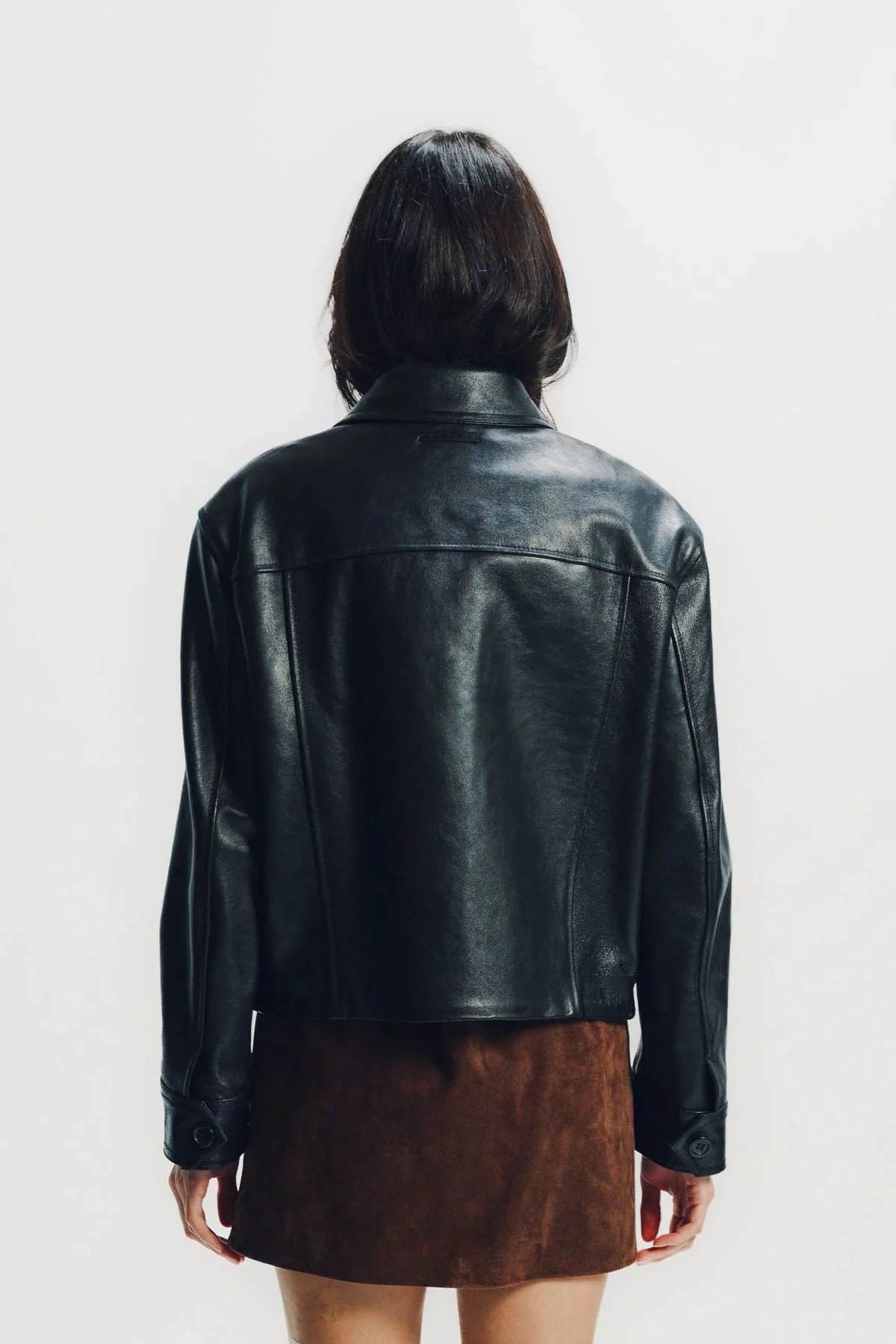 Marni | Black Leather Jacket With Crust Front