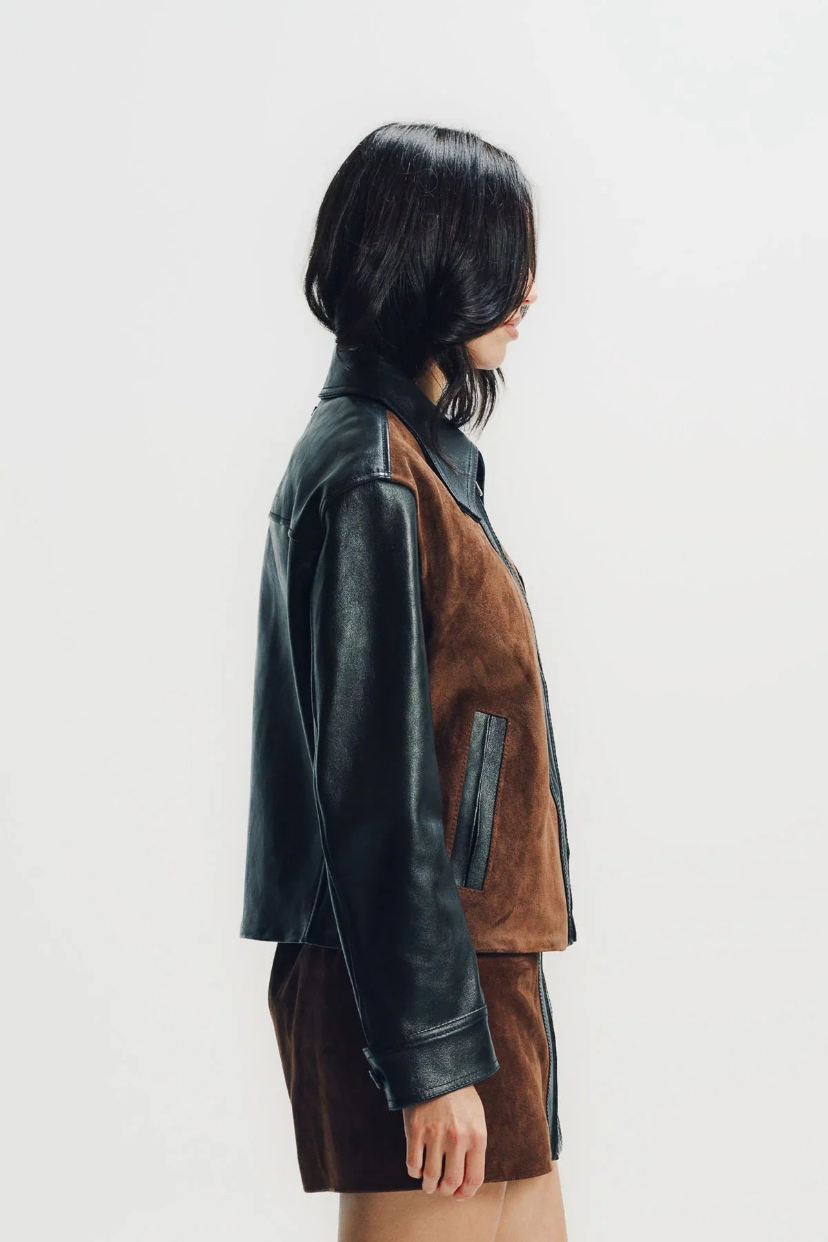 Marni | Black Leather Jacket With Crust Front