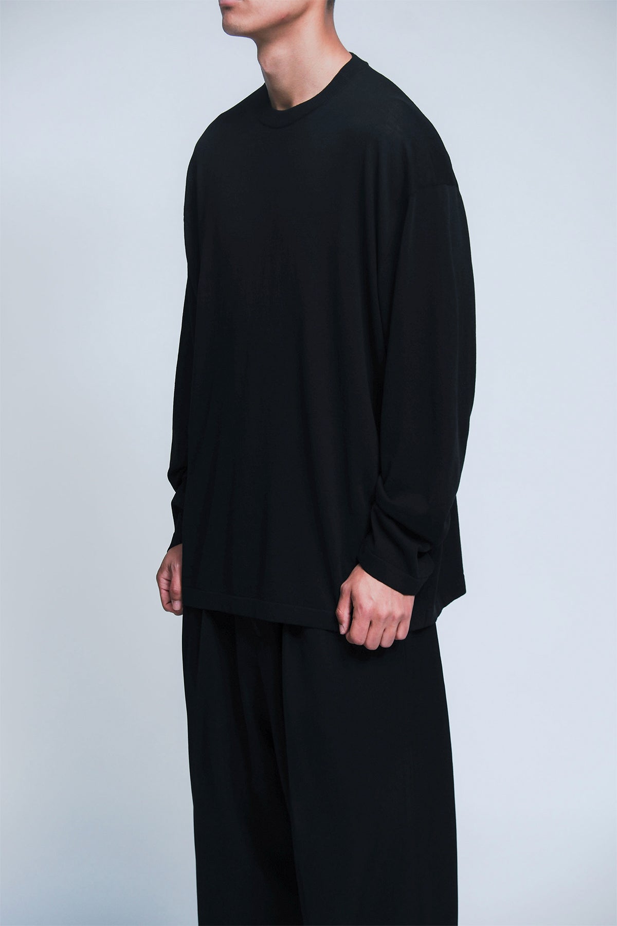 A.PRESSE | HIGH TWISTED COTTON L/S T-SHIRT