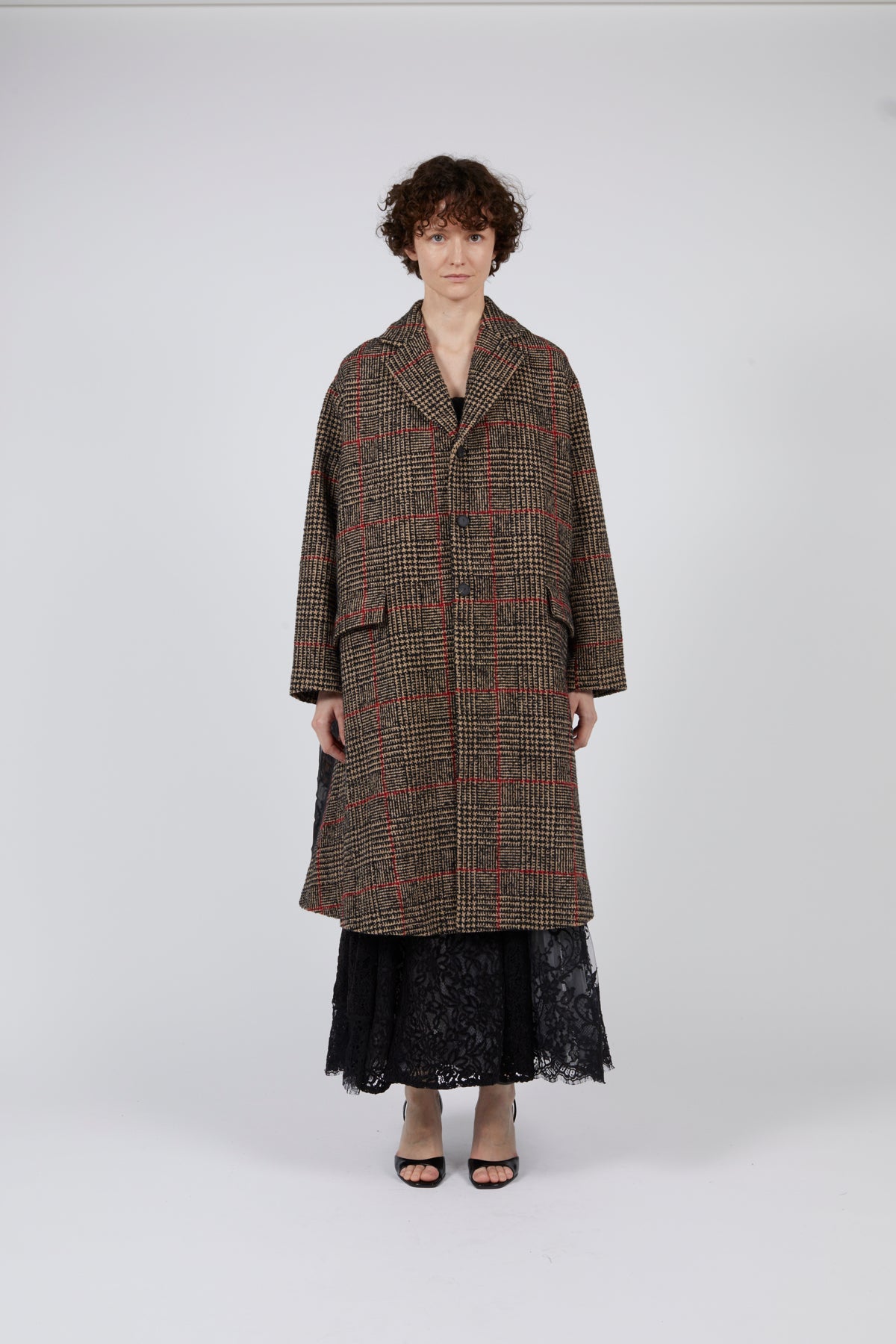 QUETSCHE | Checked Wool Coat