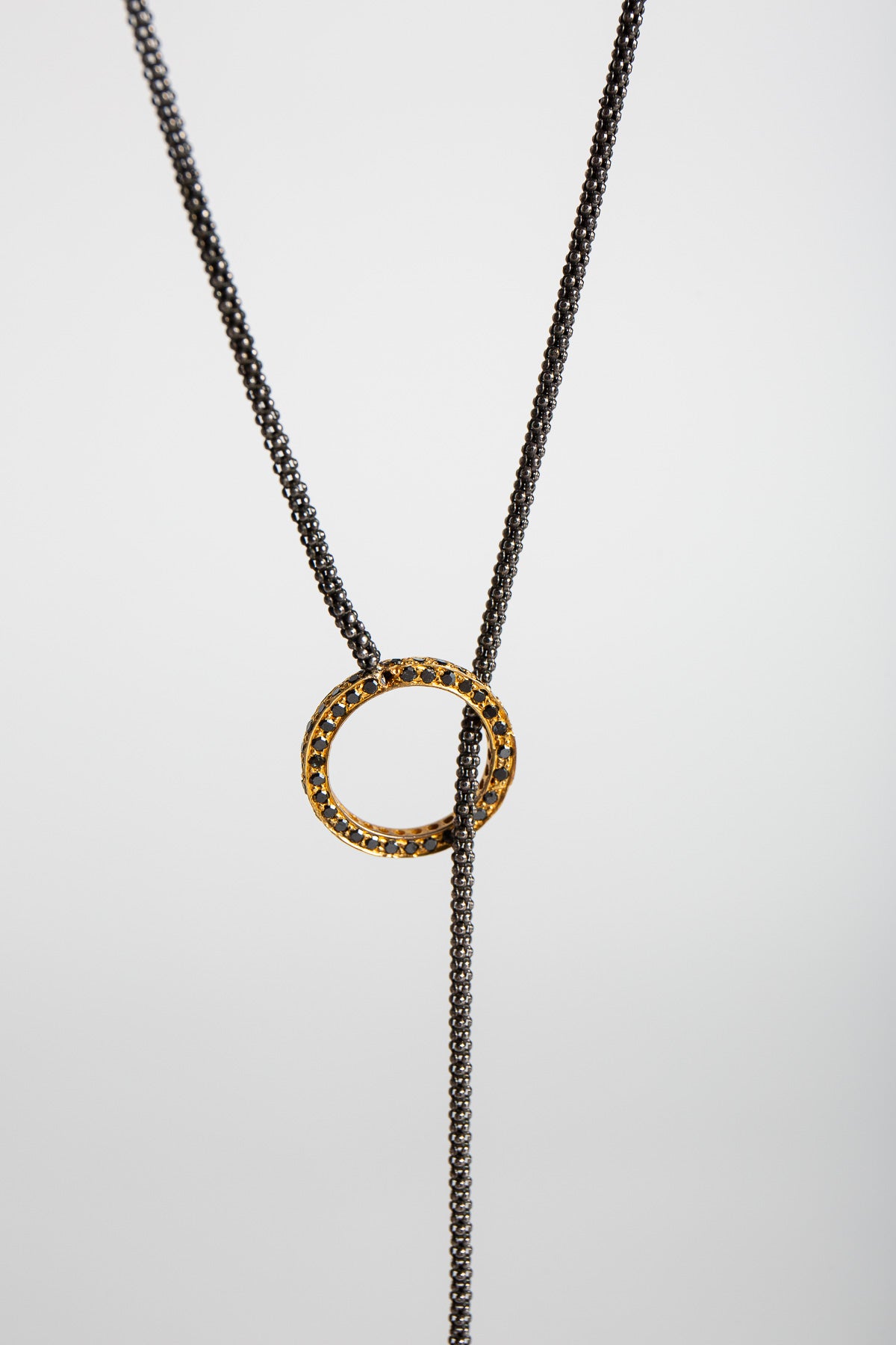JOANNE FISKE | LARIAT BLACKENED CROWN NECKLACE