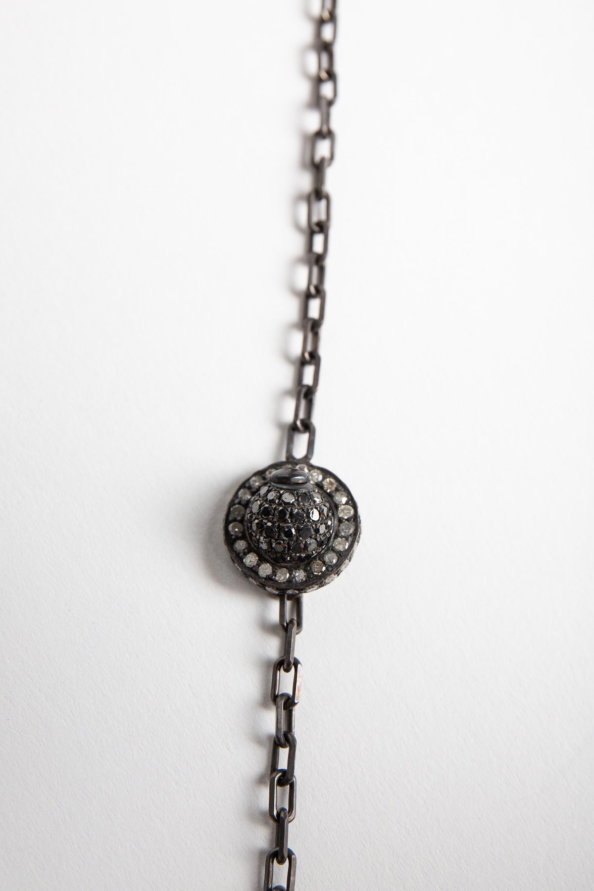 Joanne Fiske | Lariat Black Diamond Bead Necklace
