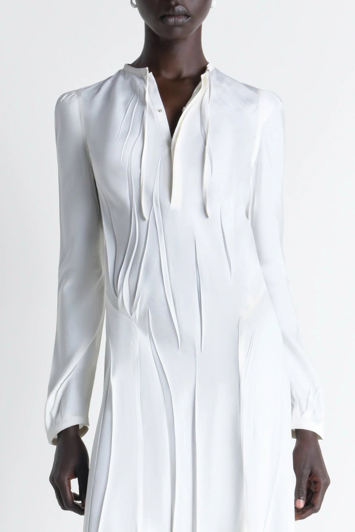 LEMAIRE | CREASED BIAS DRESS IN POLY VISCOSE TWILL