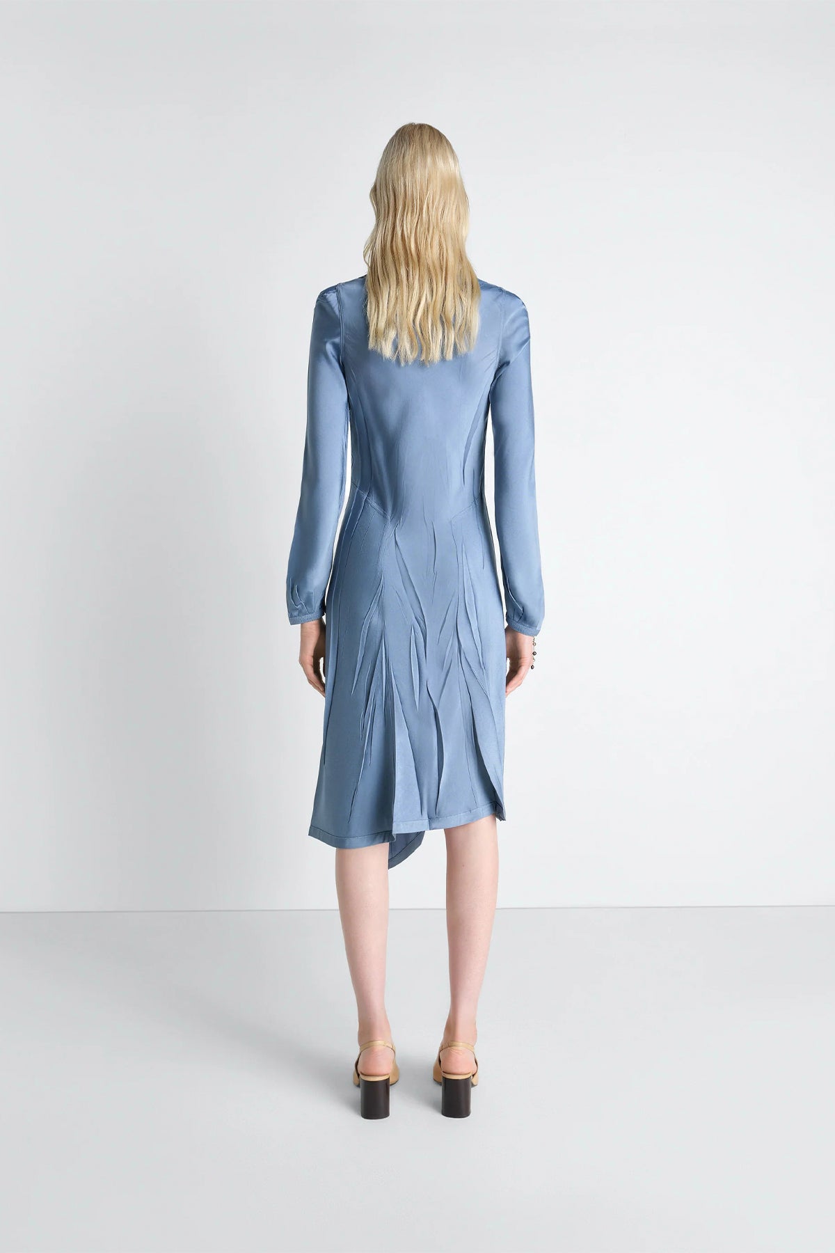 LEMAIRE | CREASED BIAS DRESS IN POLY VISCOSE TWILL