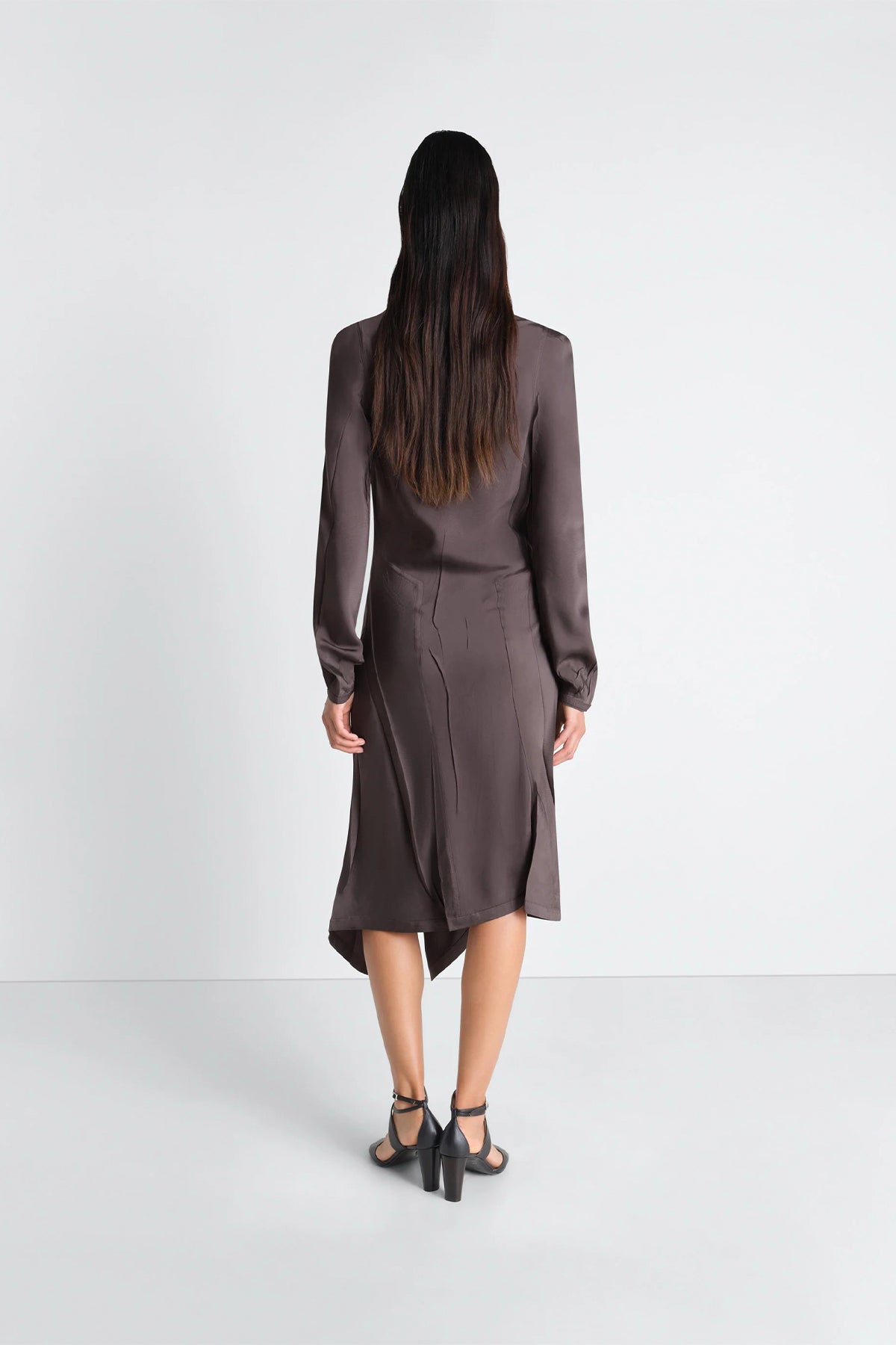 LEMAIRE | CREASED BIAS DRESS IN POLY VISCOSE TWILL