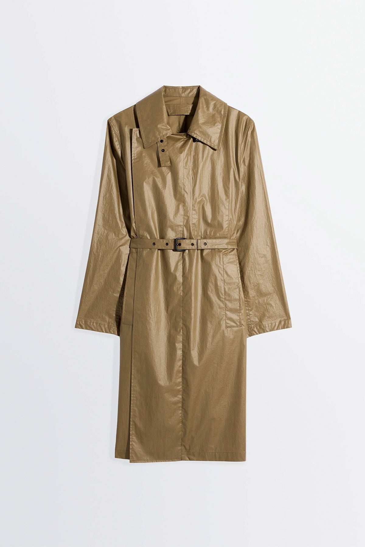 LEMAIRE | LIGHT WRAP COAT IN LIGHT COATED COTTON