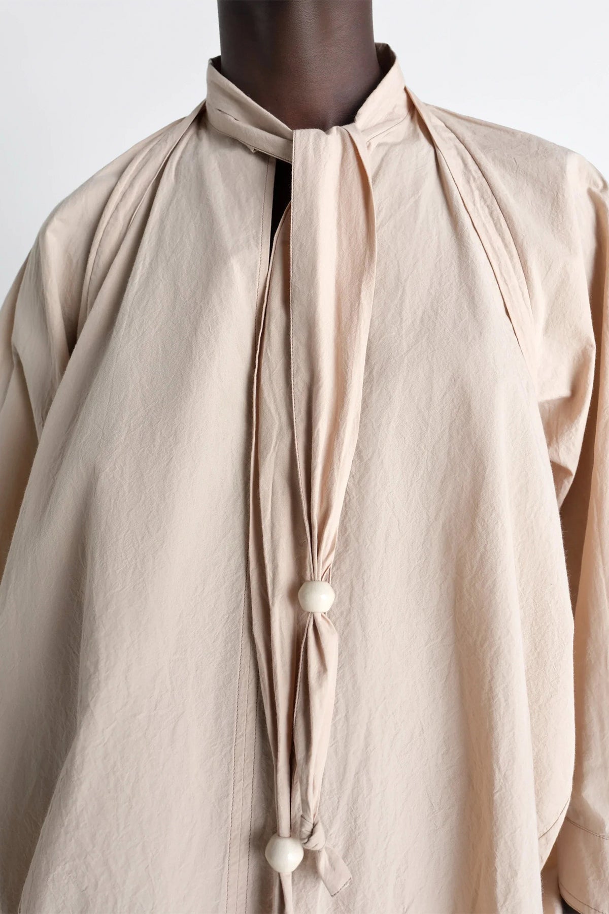 LEMAIRE | BLOUSE WITH SCARF IN CREPE COTTON