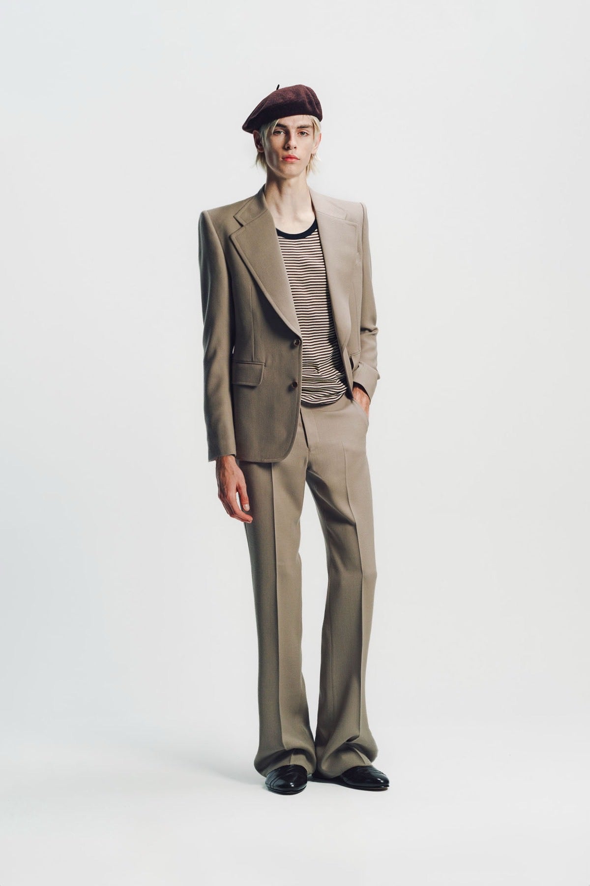 Kyosuke Kunimoto | Mocha Flat Front Flare Pants
