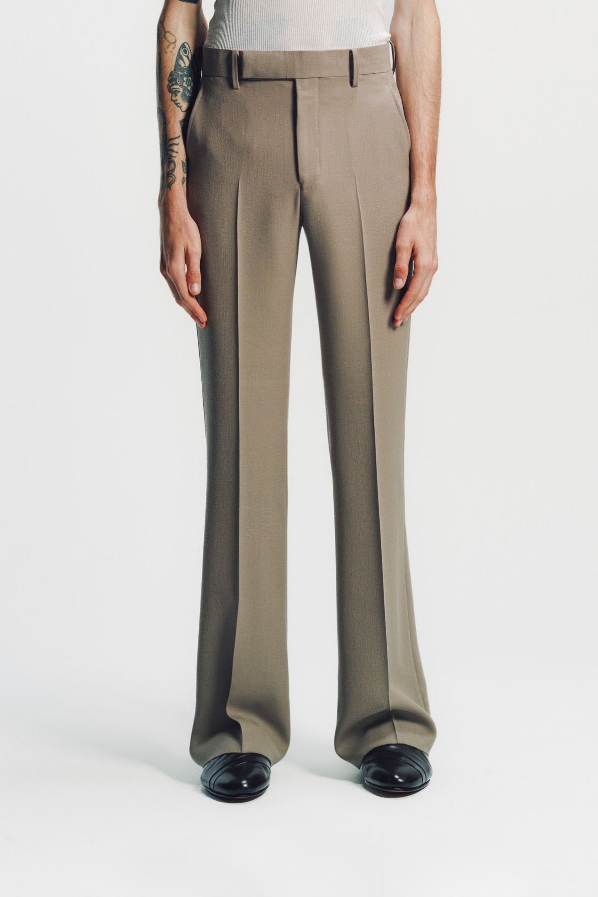 Kyosuke Kunimoto | Mocha Flat Front Flare Pants