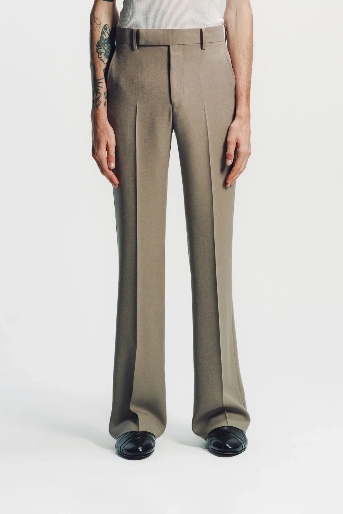 Kyosuke Kunimoto | Mocha Flat Front Flare Pants