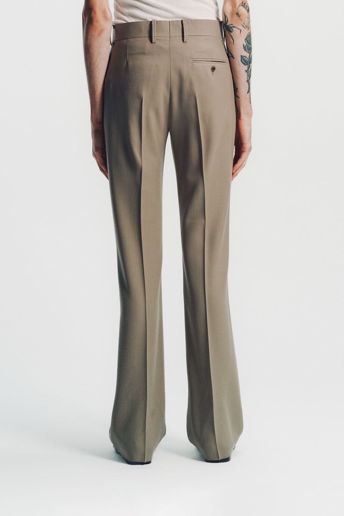 Kyosuke Kunimoto | Mocha Flat Front Flare Pants
