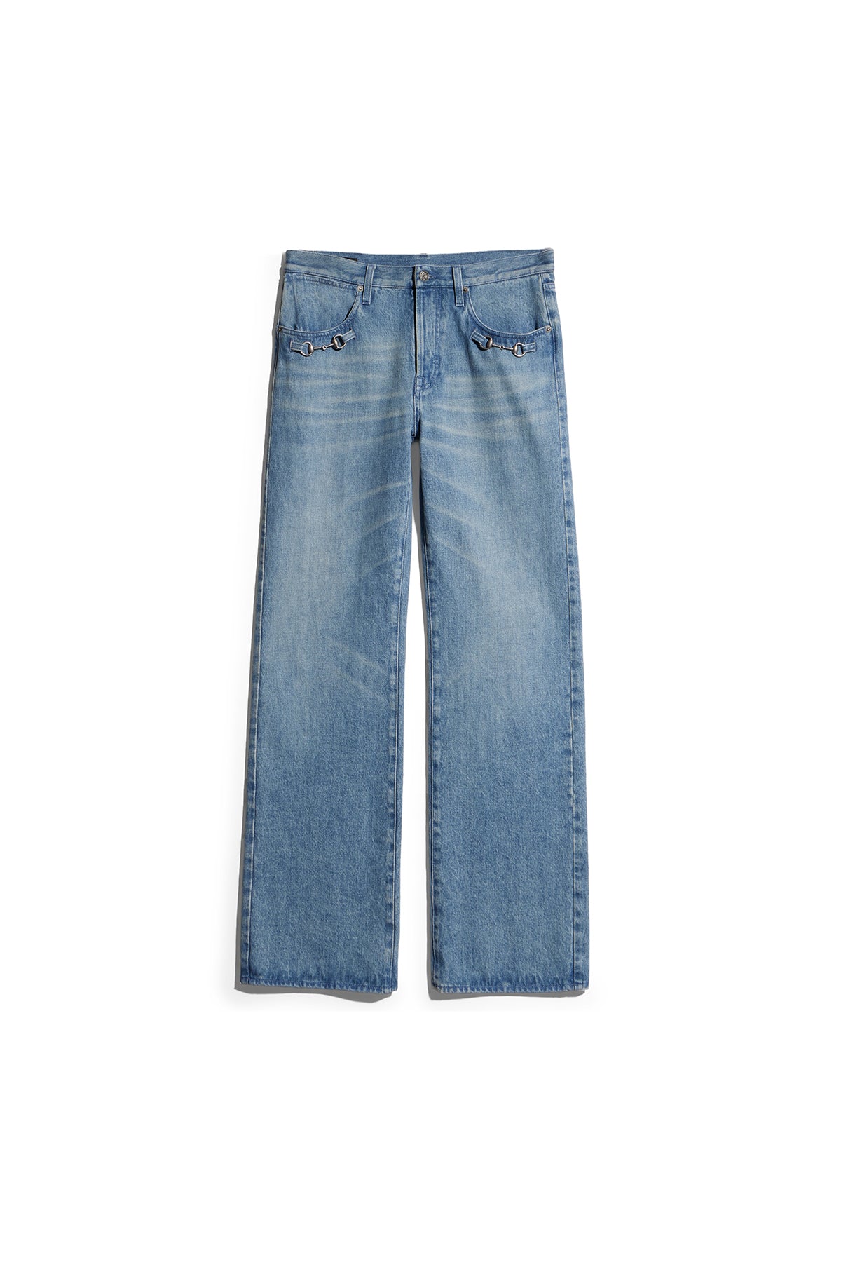 Gucci | Flared Cotton Denim Pants with Horsebit