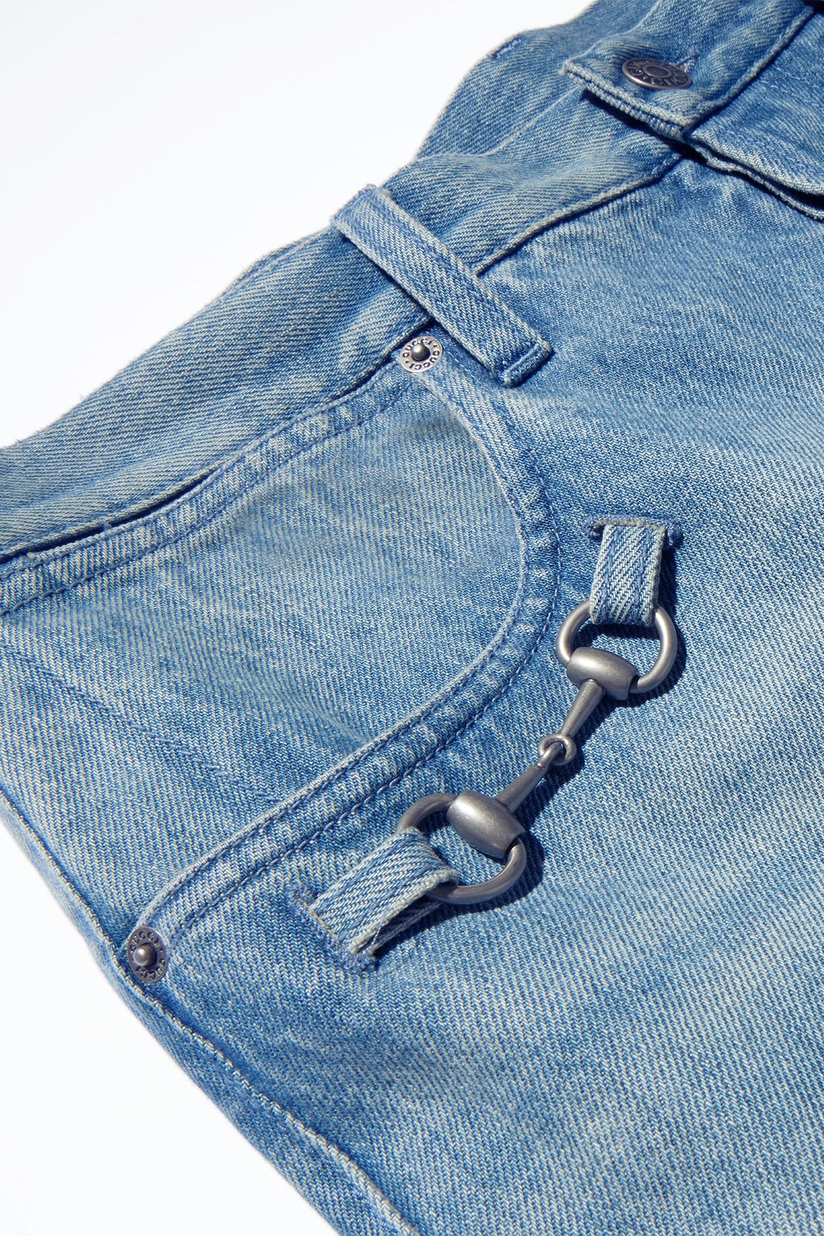Gucci | Flared Cotton Denim Pants with Horsebit