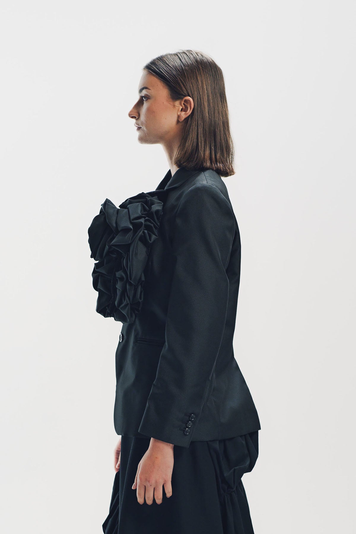 Comme Des Garcons | Ruffled Applique Blazer