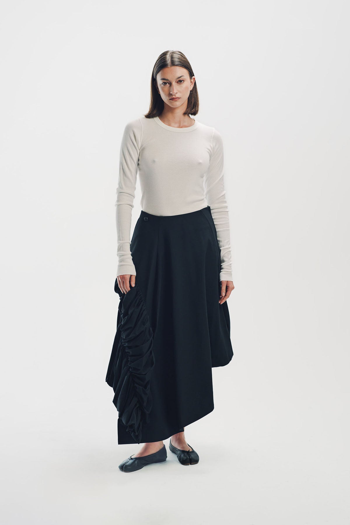 Comme Des Garcons | Asymmetric Wool Skirt