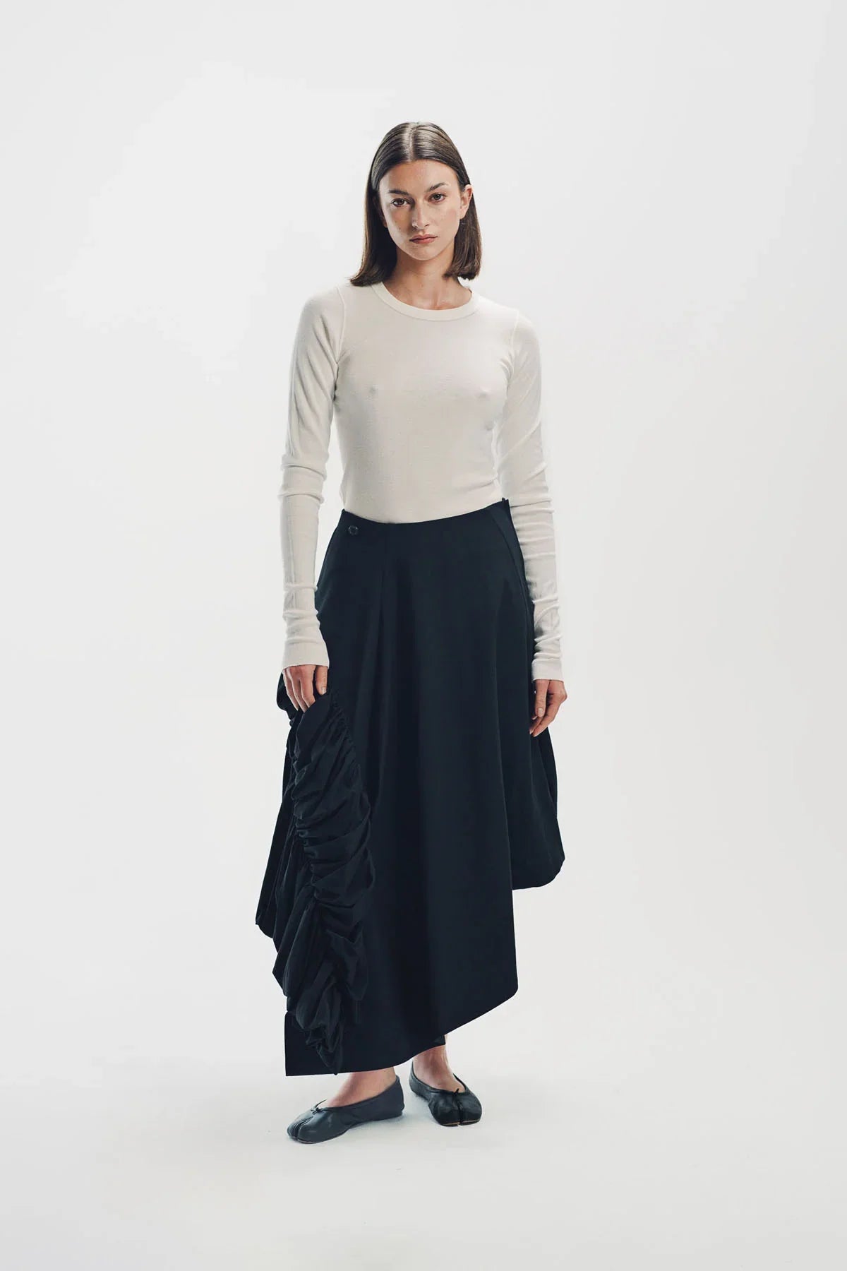 Comme Des Garcons | Asymmetric Wool Skirt