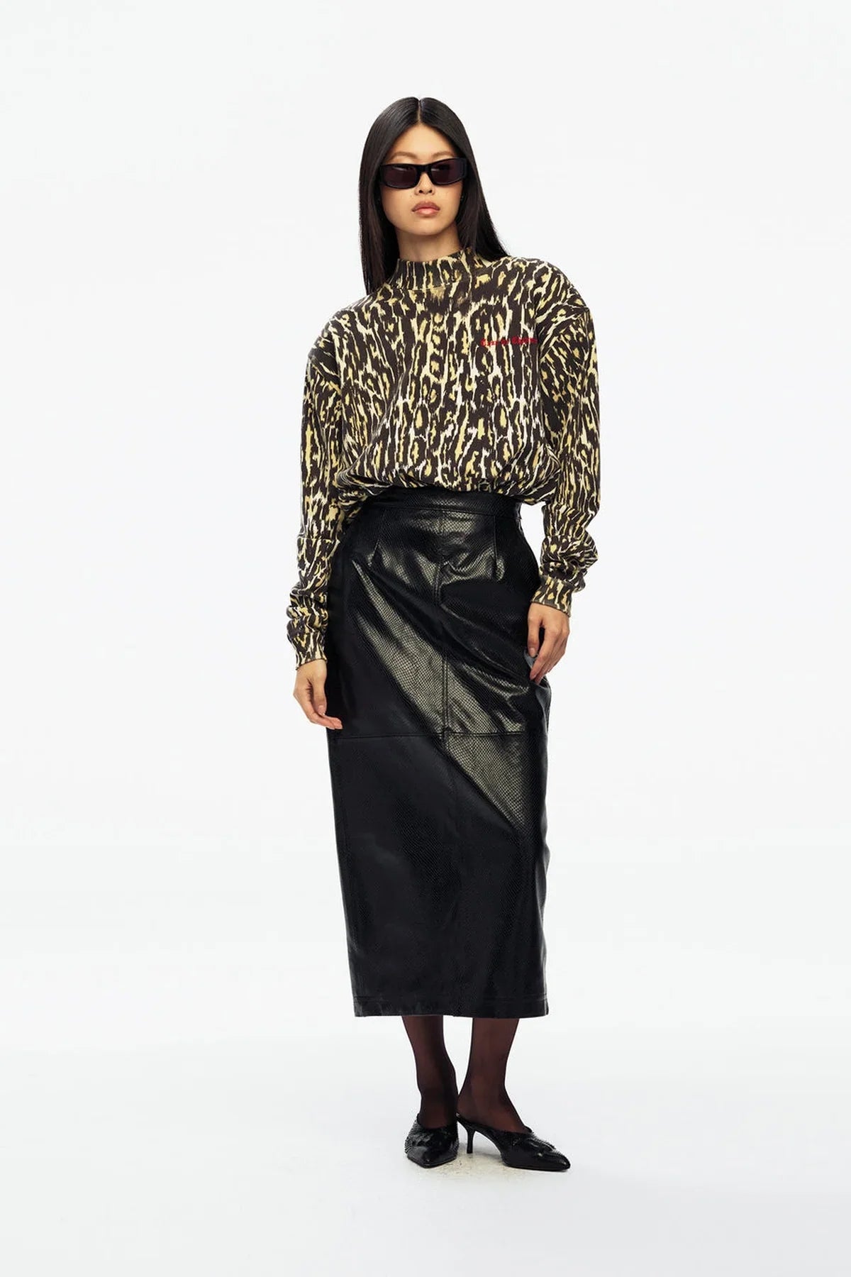 Willy Chavarria | Cheetah Long Sleeve Bodysuit