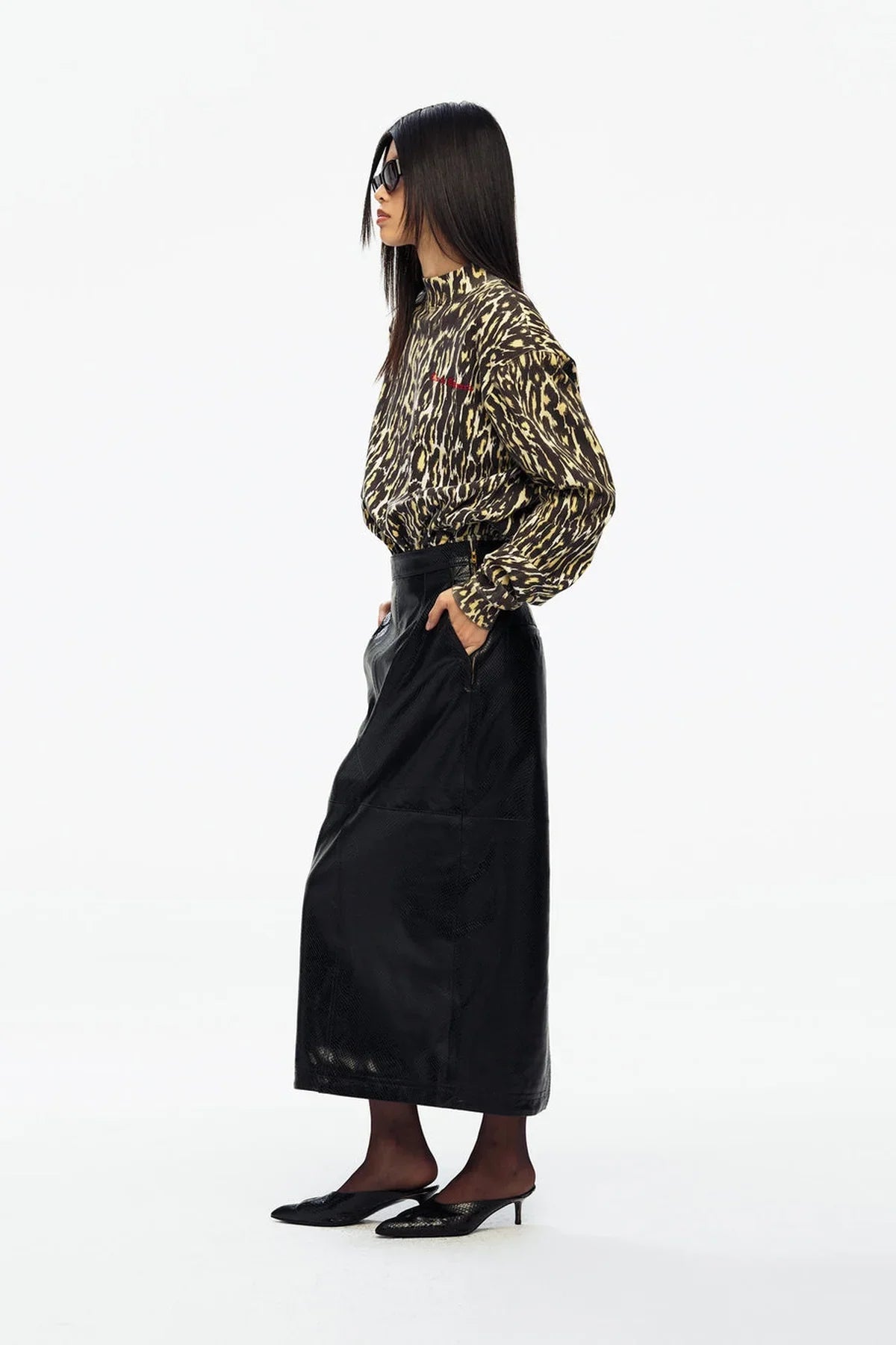 Willy Chavarria | Cheetah Long Sleeve Bodysuit