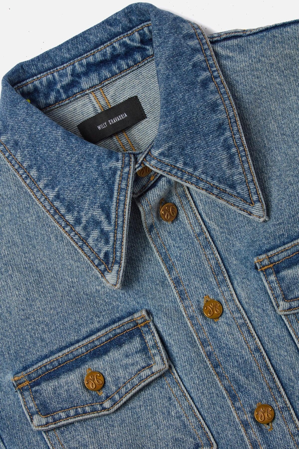 Willy Chavarria | Long Sleeve Denim Chavela Shirt