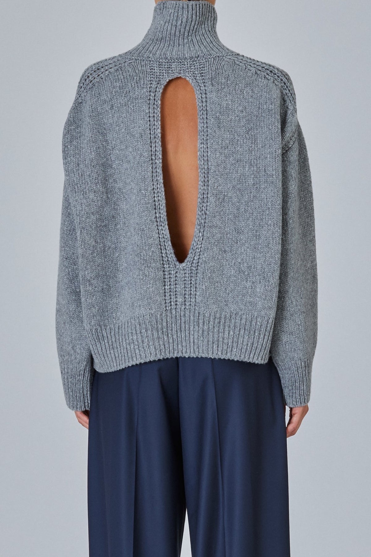 Sasuphi | Raglan High Neck Sweater With Back Slit
