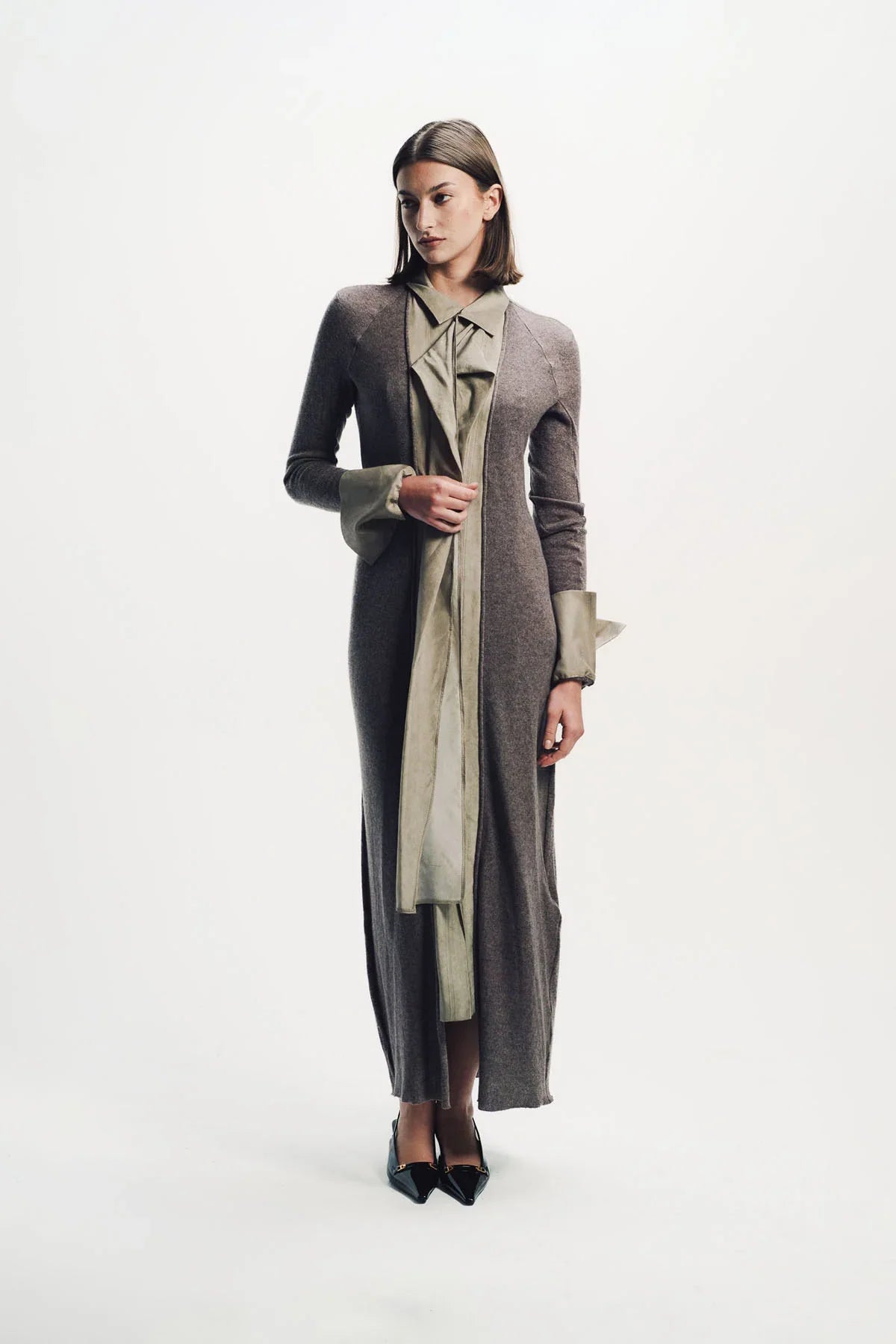 Yehuafan | Knit Cardigan Dress