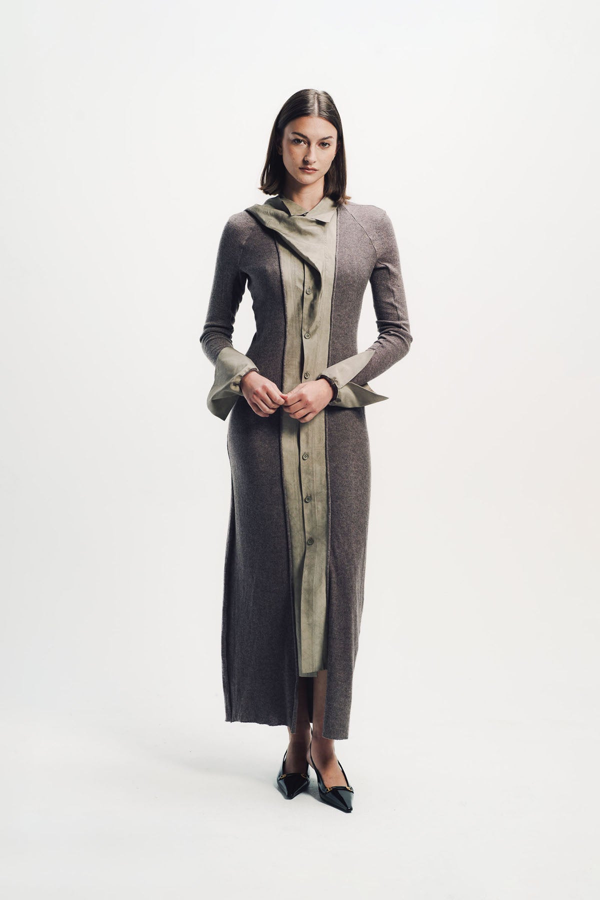 Yehuafan | Knit Cardigan Dress