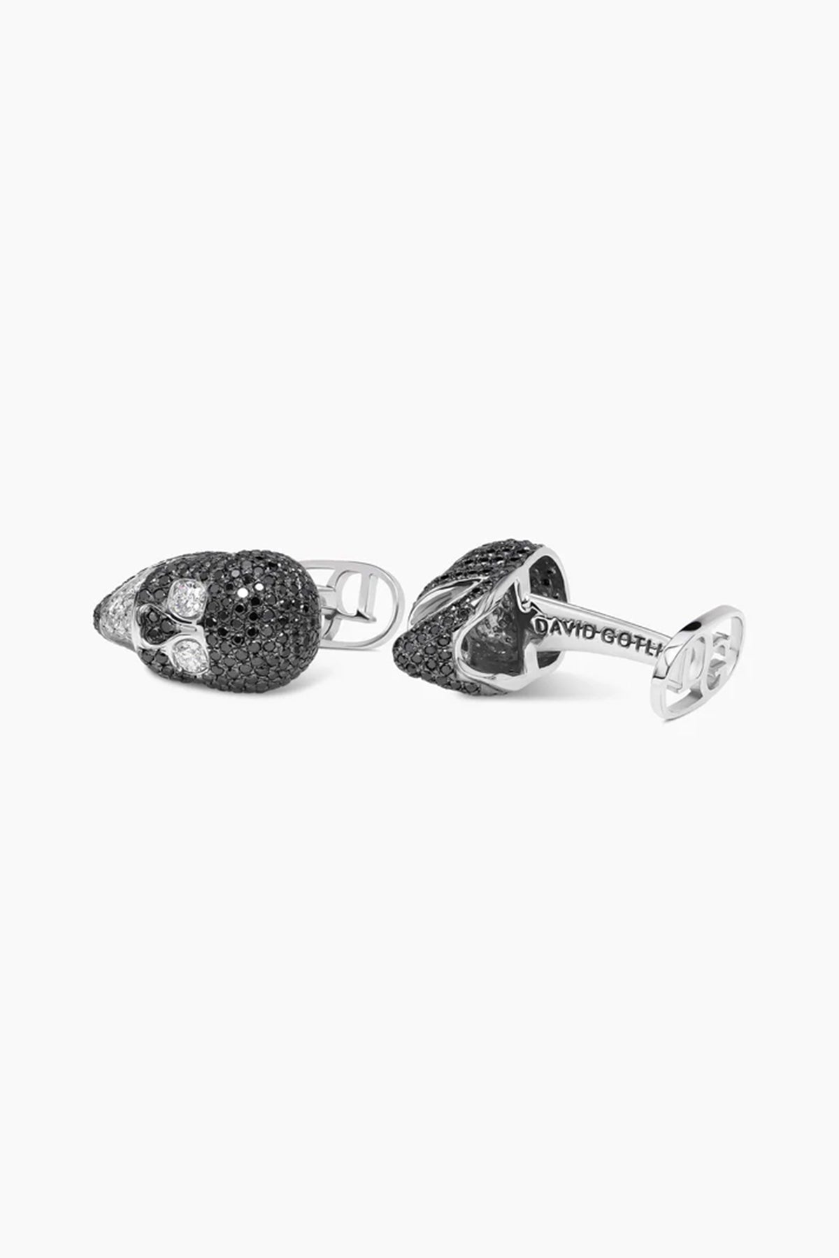 David Gotlib | 18kwg Black Skulls Cufflinks