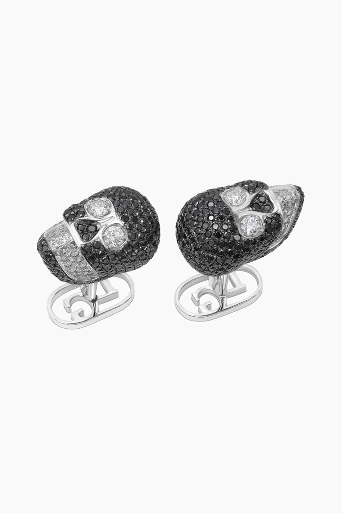 David Gotlib | 18kwg Black Skulls Cufflinks