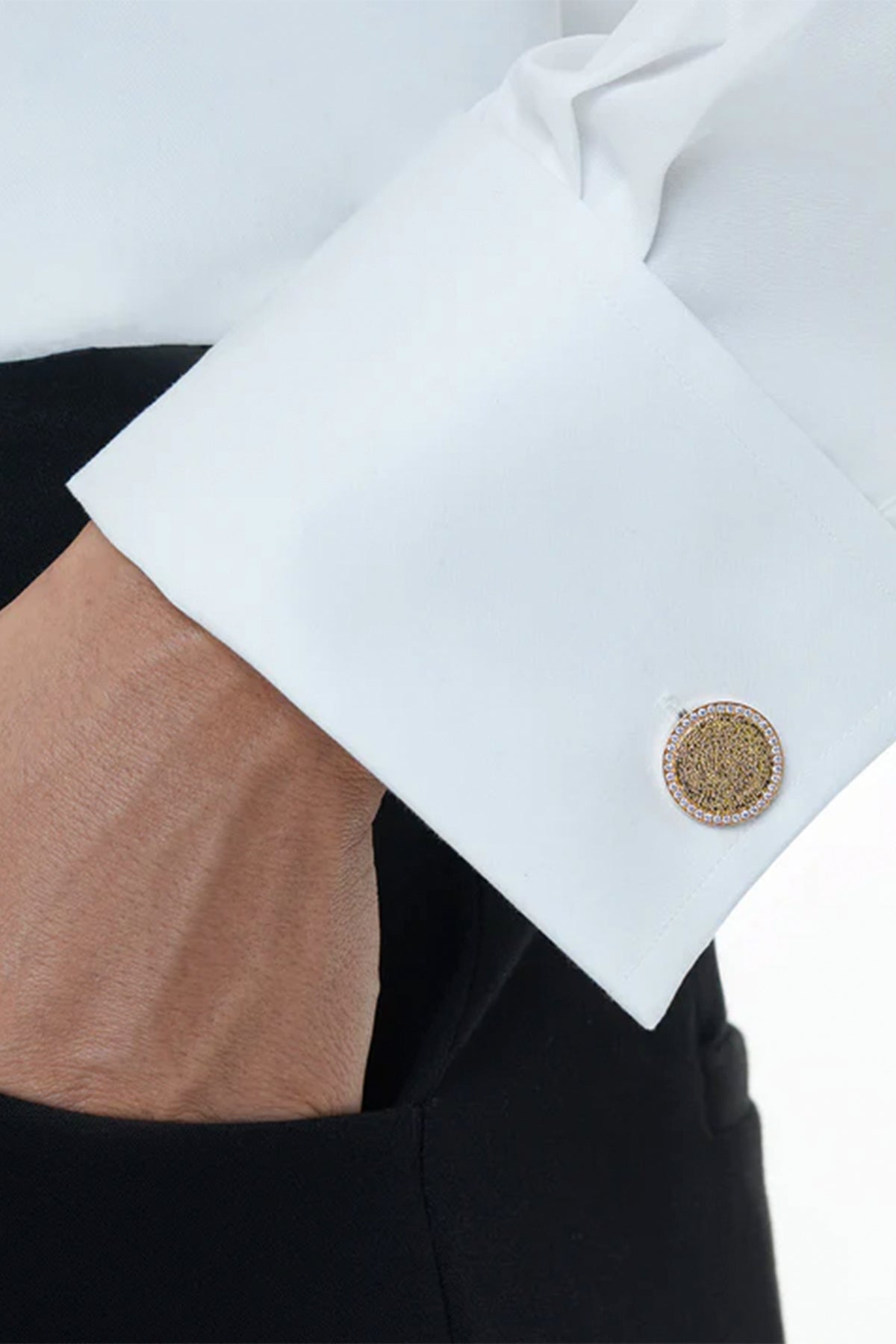 David Gotlib | 18kyg Illumination Round Cufflinks