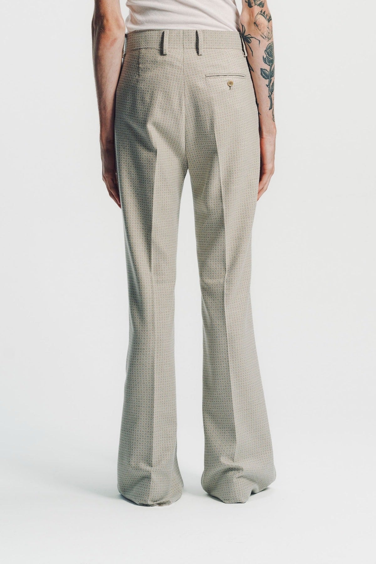 Kyosuke Kunimoto | Jacquard Flat Front Flare Pants