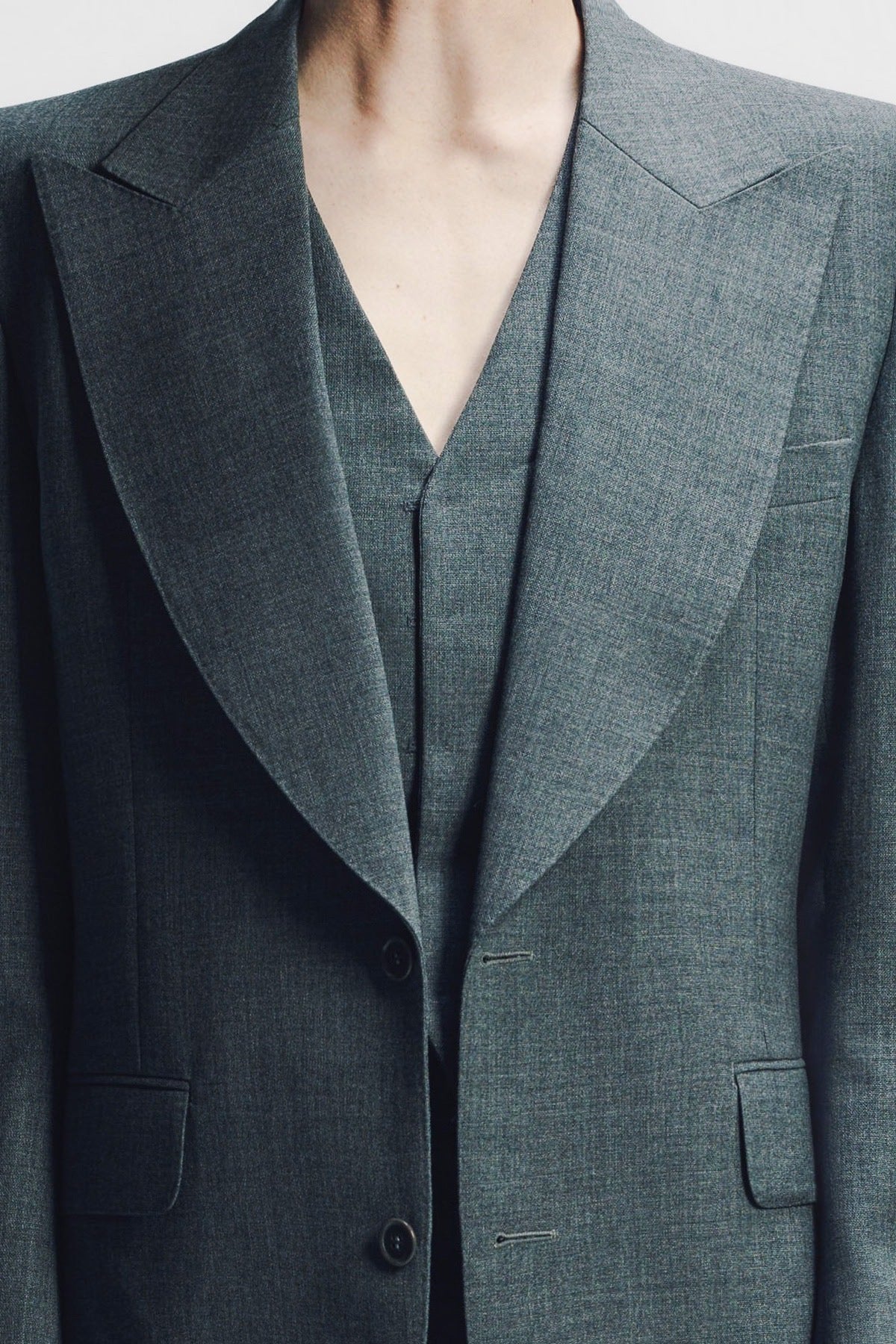 Kyosuke Kunimoto | Grey Peak Lapel Jacket
