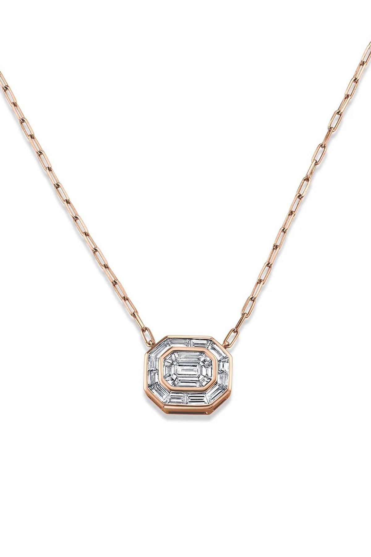 Shay | Diamond Bezel Illusion Necklace