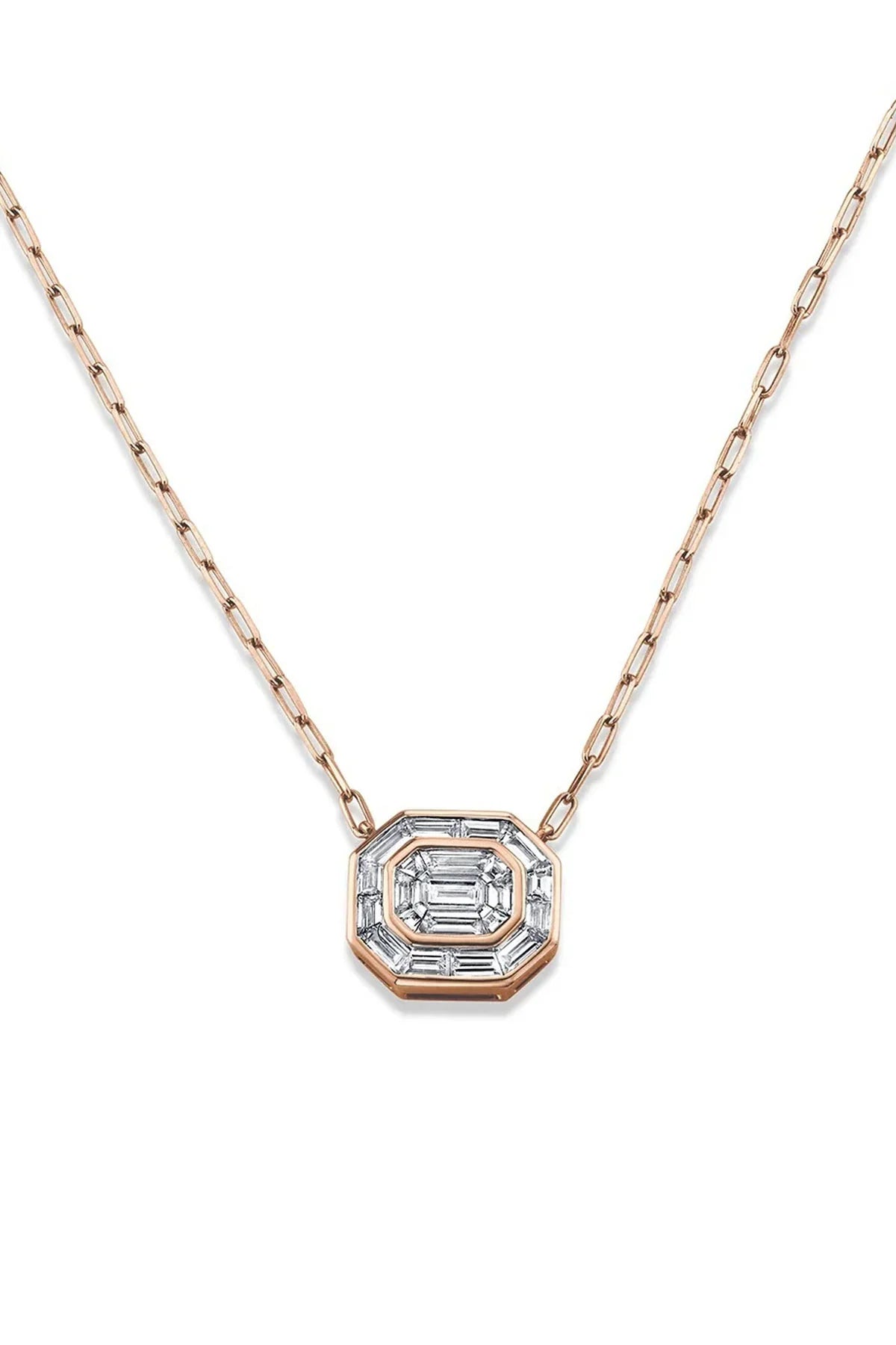 Shay | Diamond Bezel Illusion Necklace