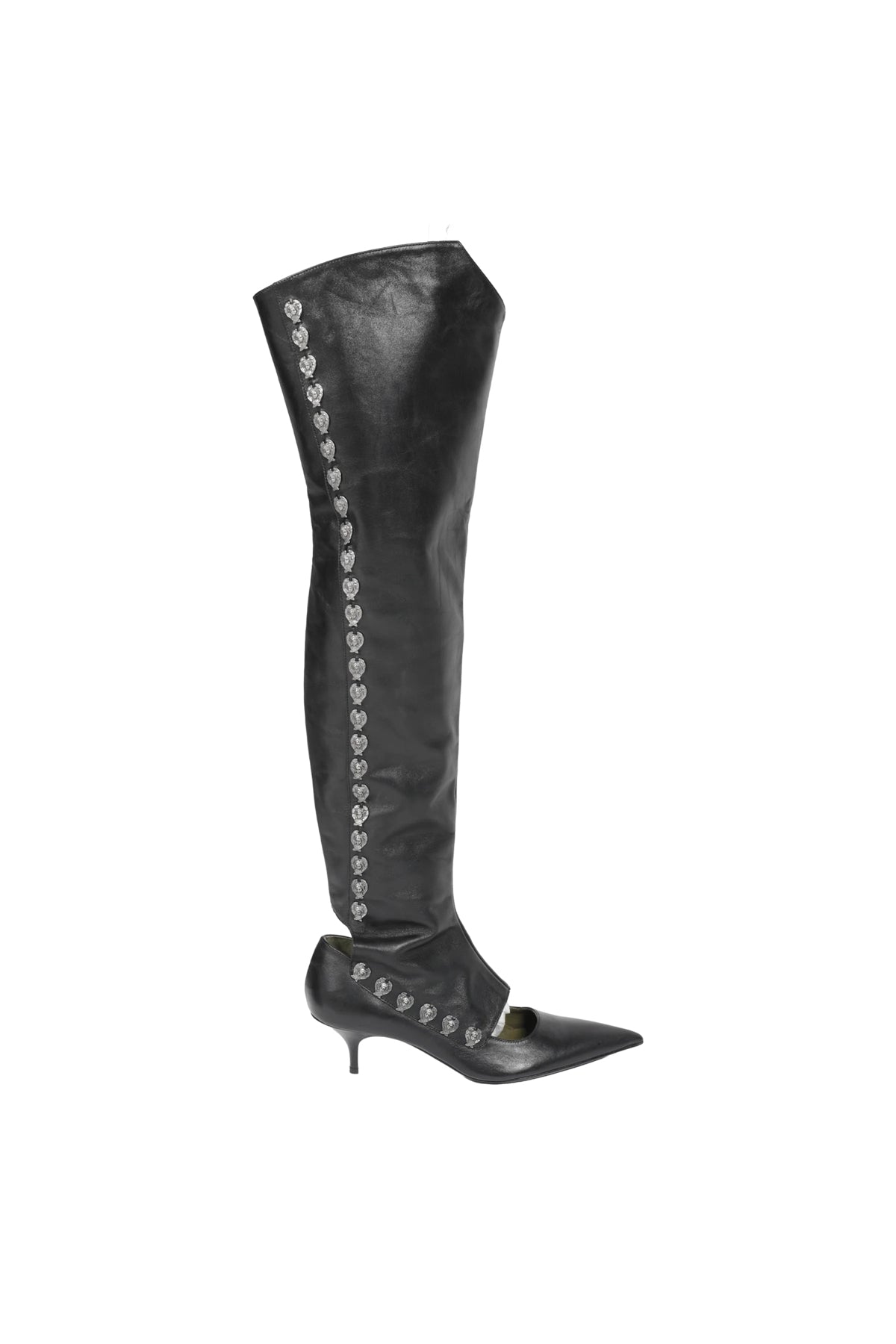 Enfants Riches Déprimés | Over the Knee Kitten Heel With Spats and Cherubs