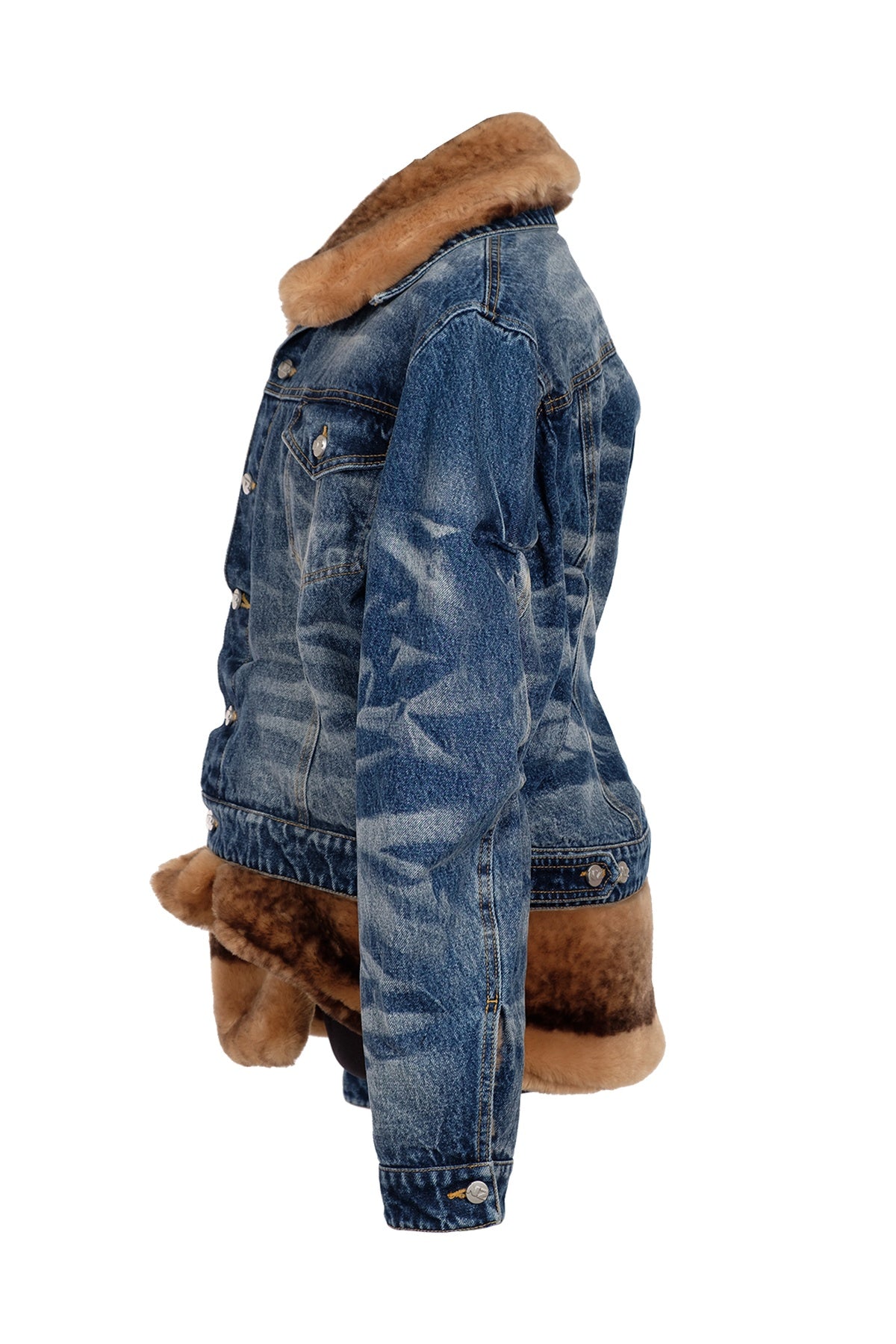 Natasha Zinko | Denim Faux Fur Jacket