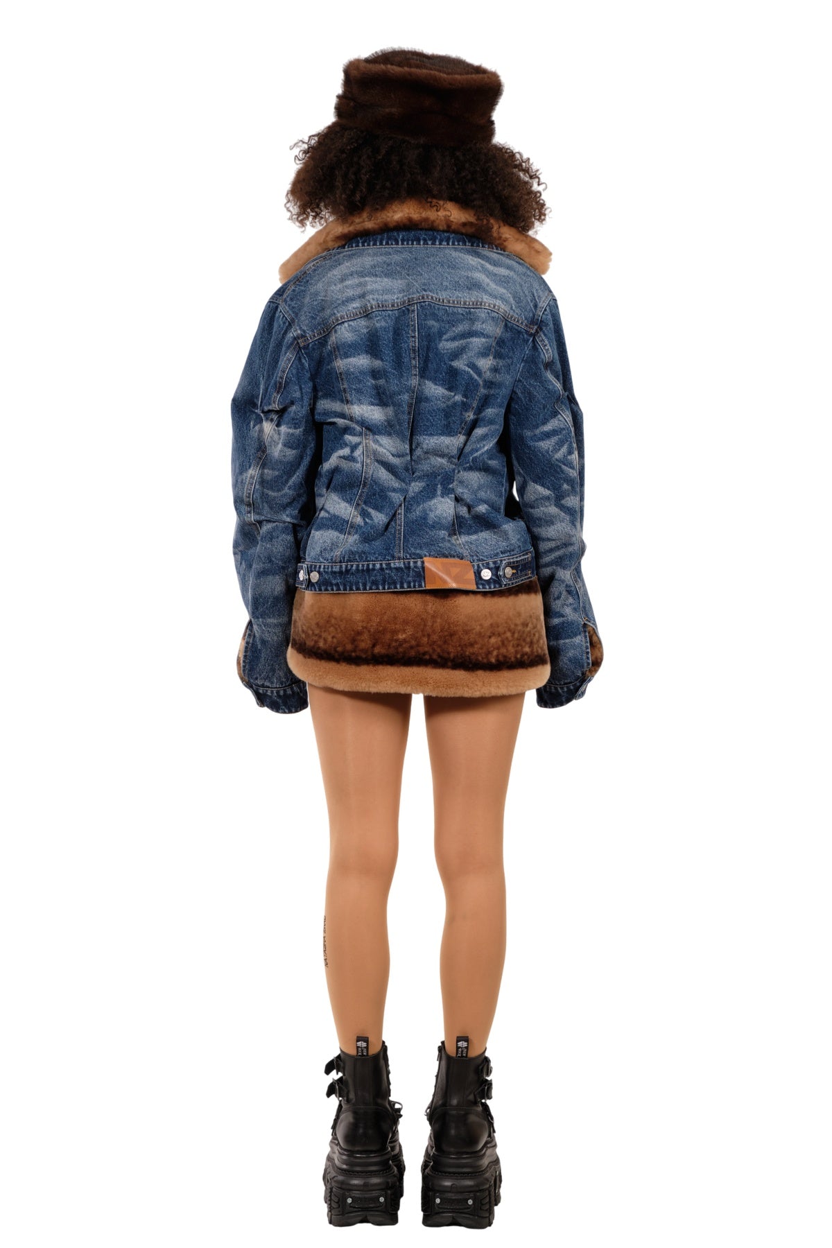 Natasha Zinko | Denim Faux Fur Jacket