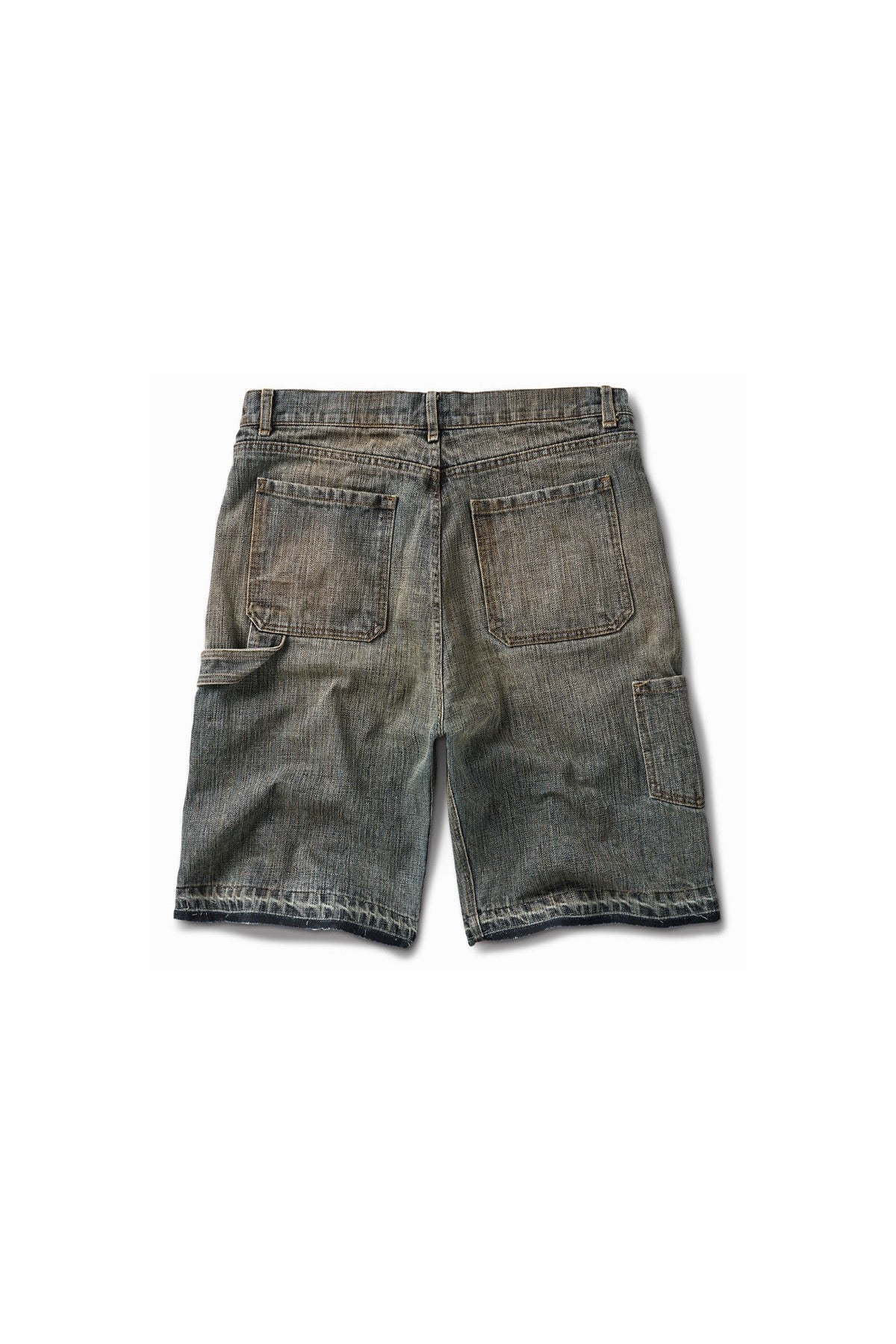 Schaeffer's Garment Hotel | Dirty Destroyed Indigo Double Front Shorts
