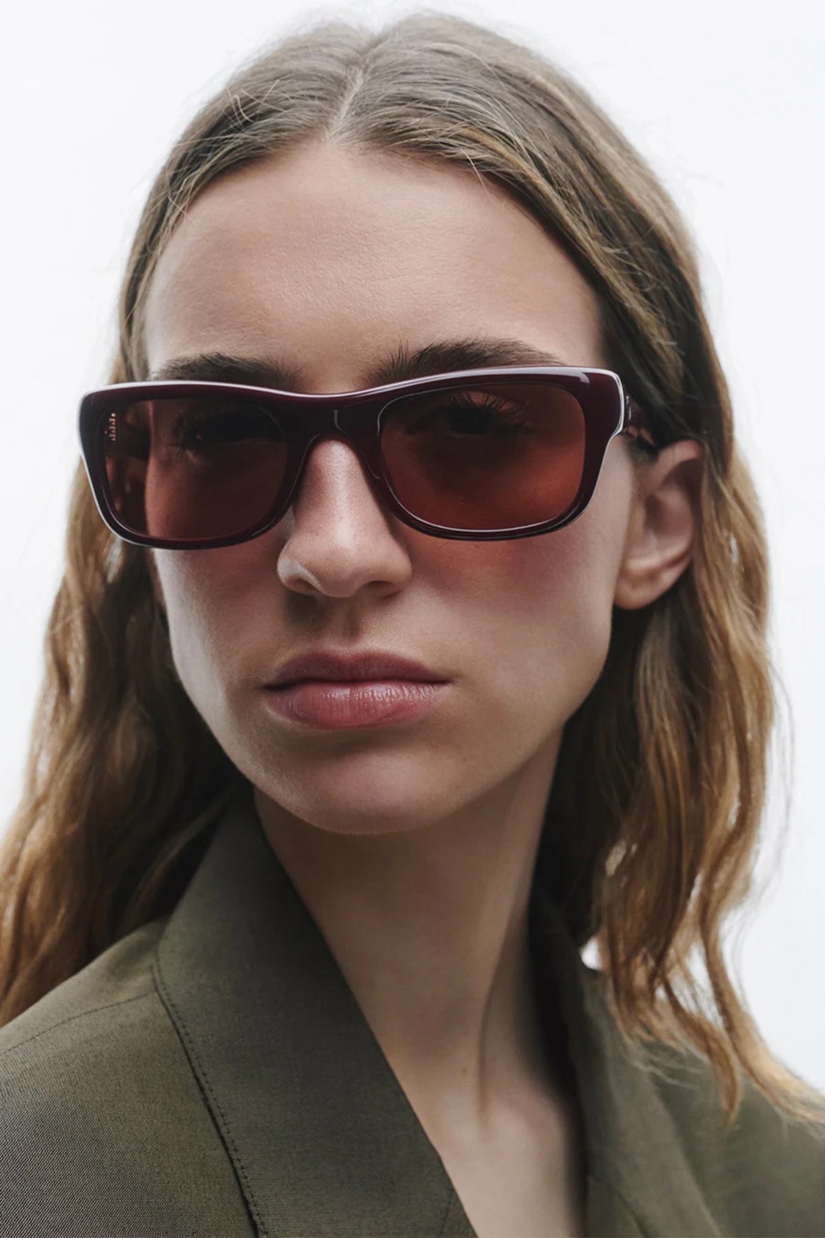Port Tanger | Dil Sunglasses in Carmesi Acetate