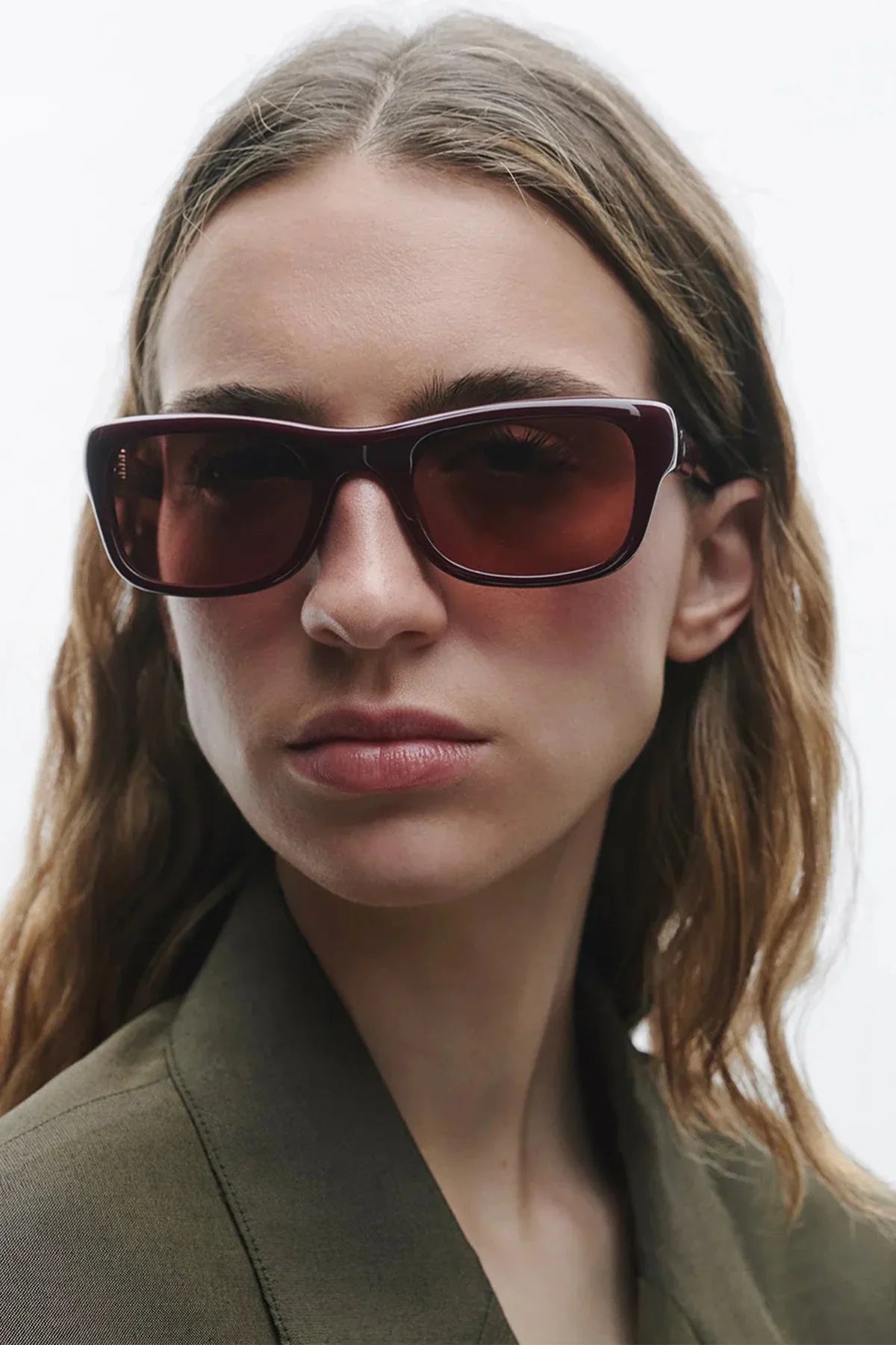 Port Tanger | Dil Sunglasses in Carmesi Acetate