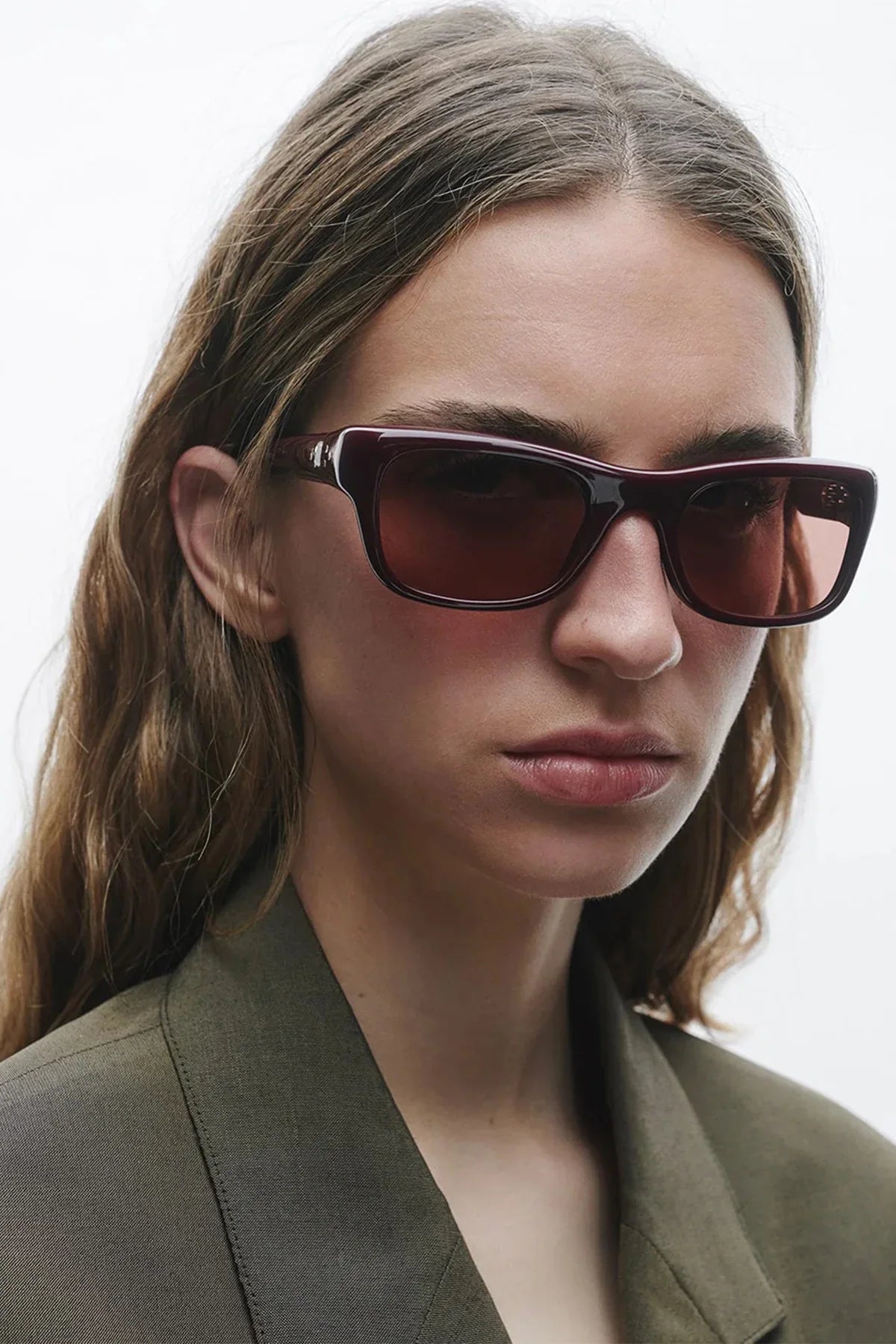 Port Tanger | Dil Sunglasses in Carmesi Acetate